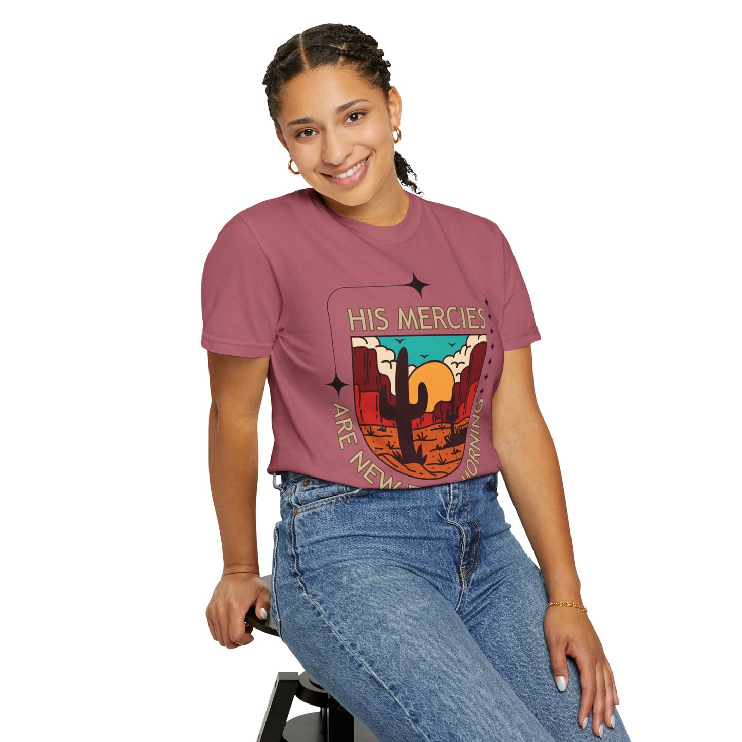 'His Mercies Are New Each Morning' Unisex Garment-Dyed T-shirt