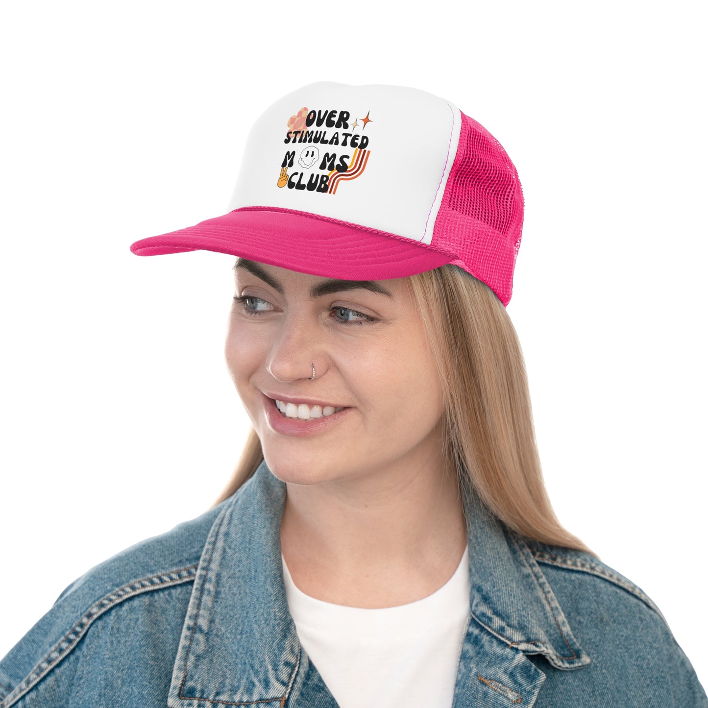 'Retro Over Stimulated Moms Club' Trucker Caps