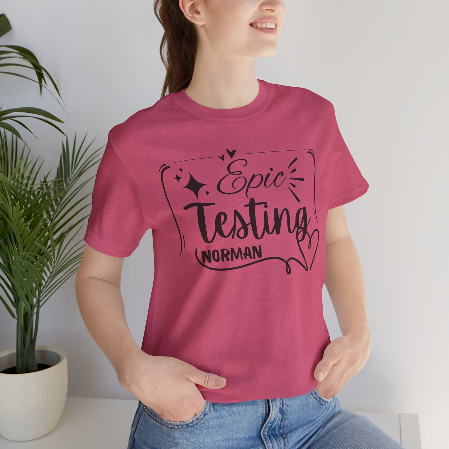 'Epic Testing Norman' Unisex Jersey Short Sleeve Tee