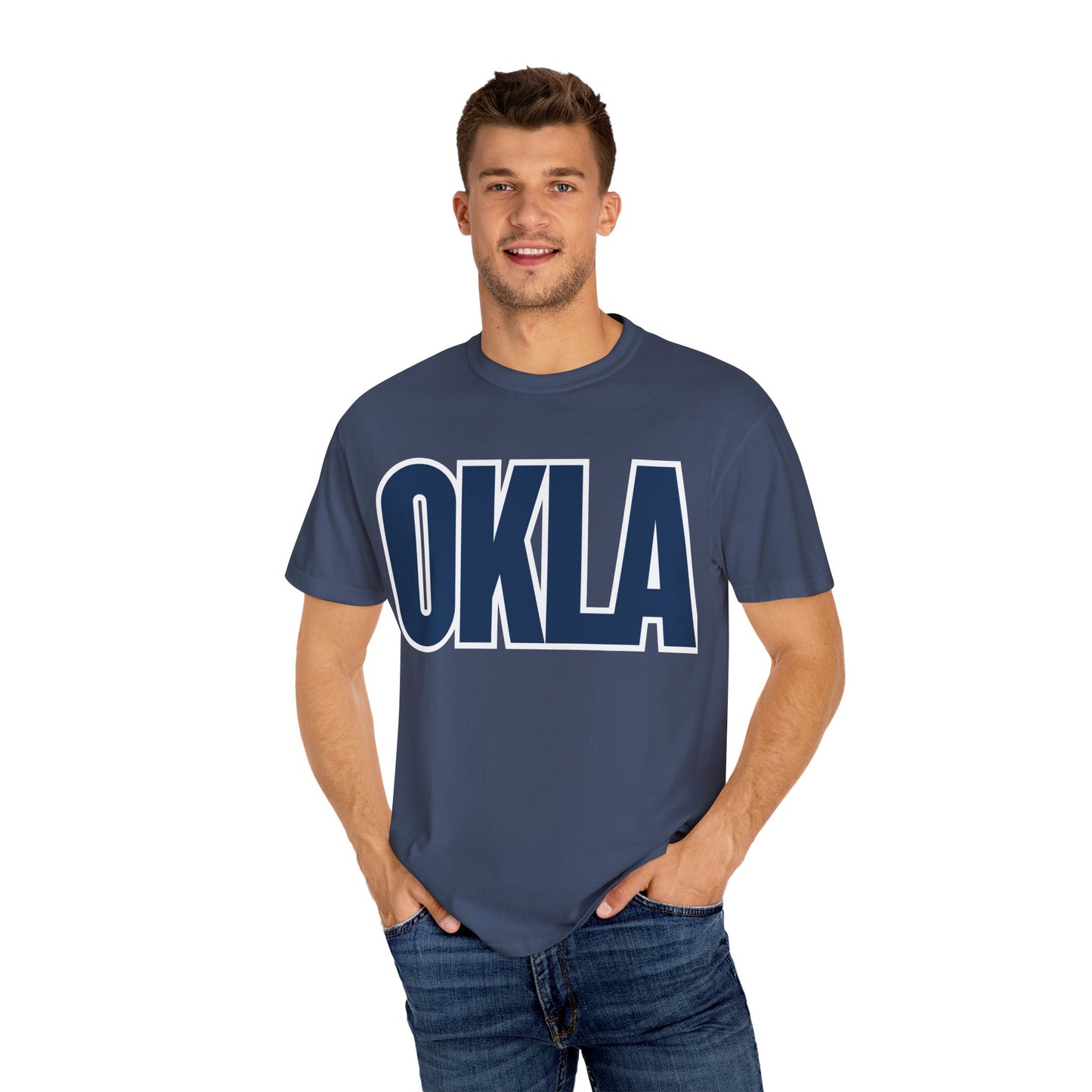'OKLA' Unisex Garment-Dyed T-shirt