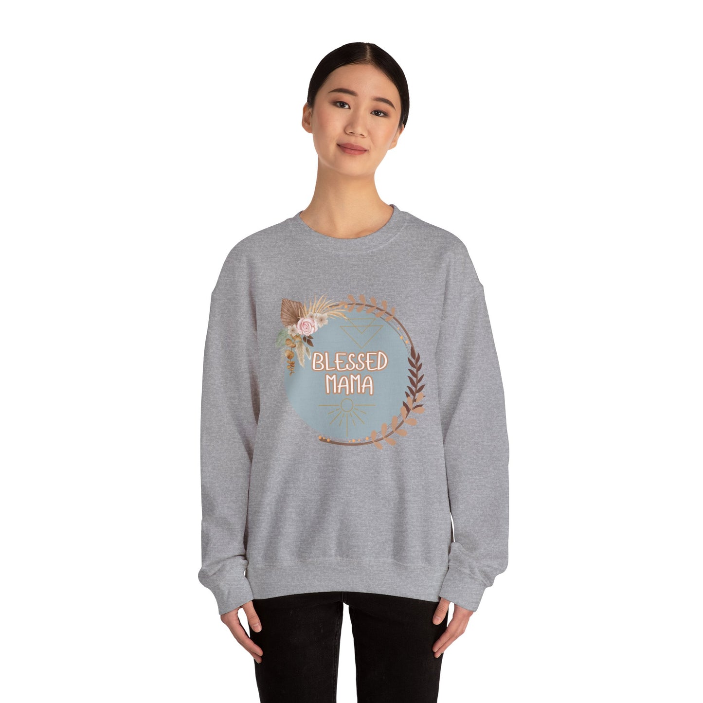 'Blessed Mama' Unisex Heavy Blend™ Crewneck Sweatshirt