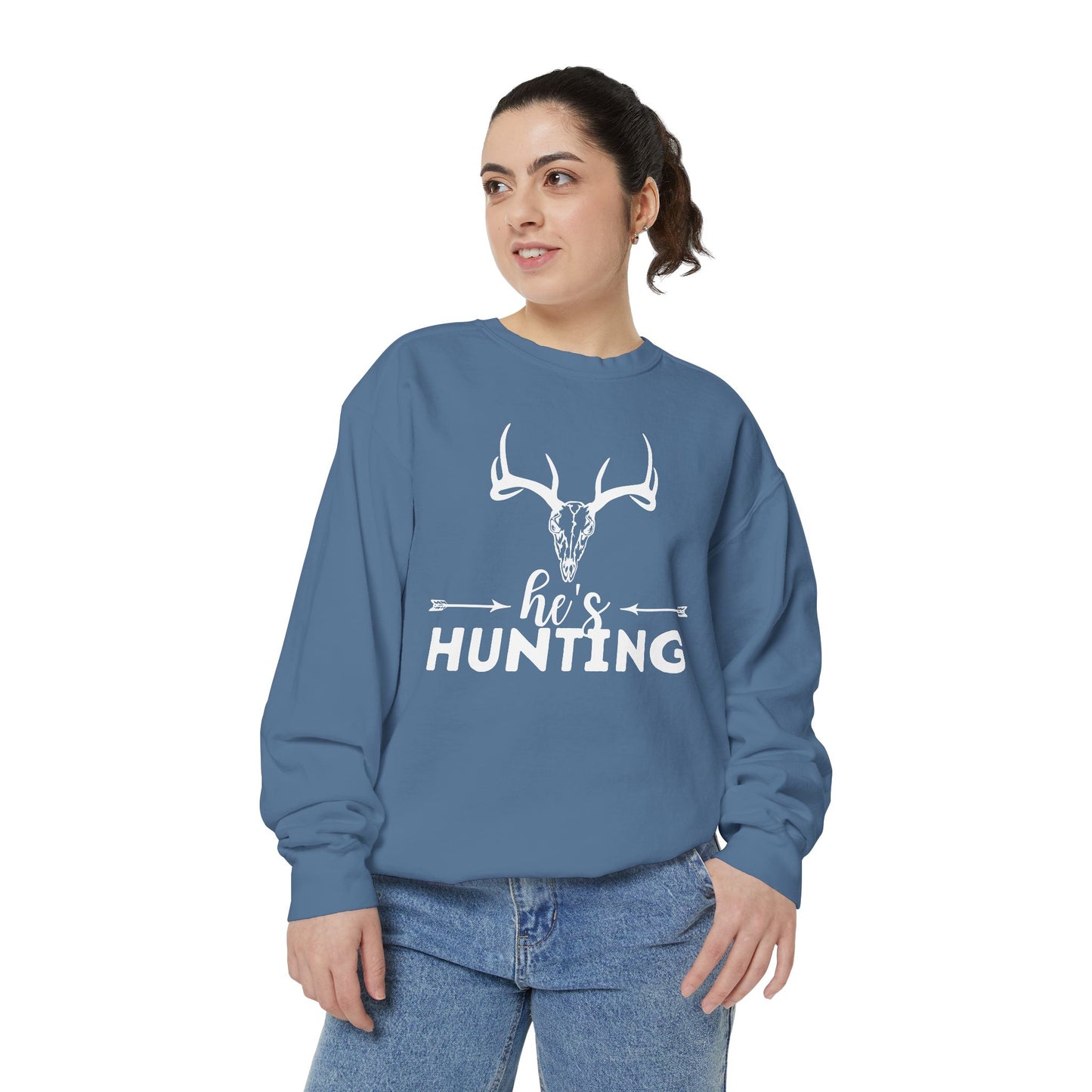 'he's hunting' Unisex Garment-Dyed Sweatshirt