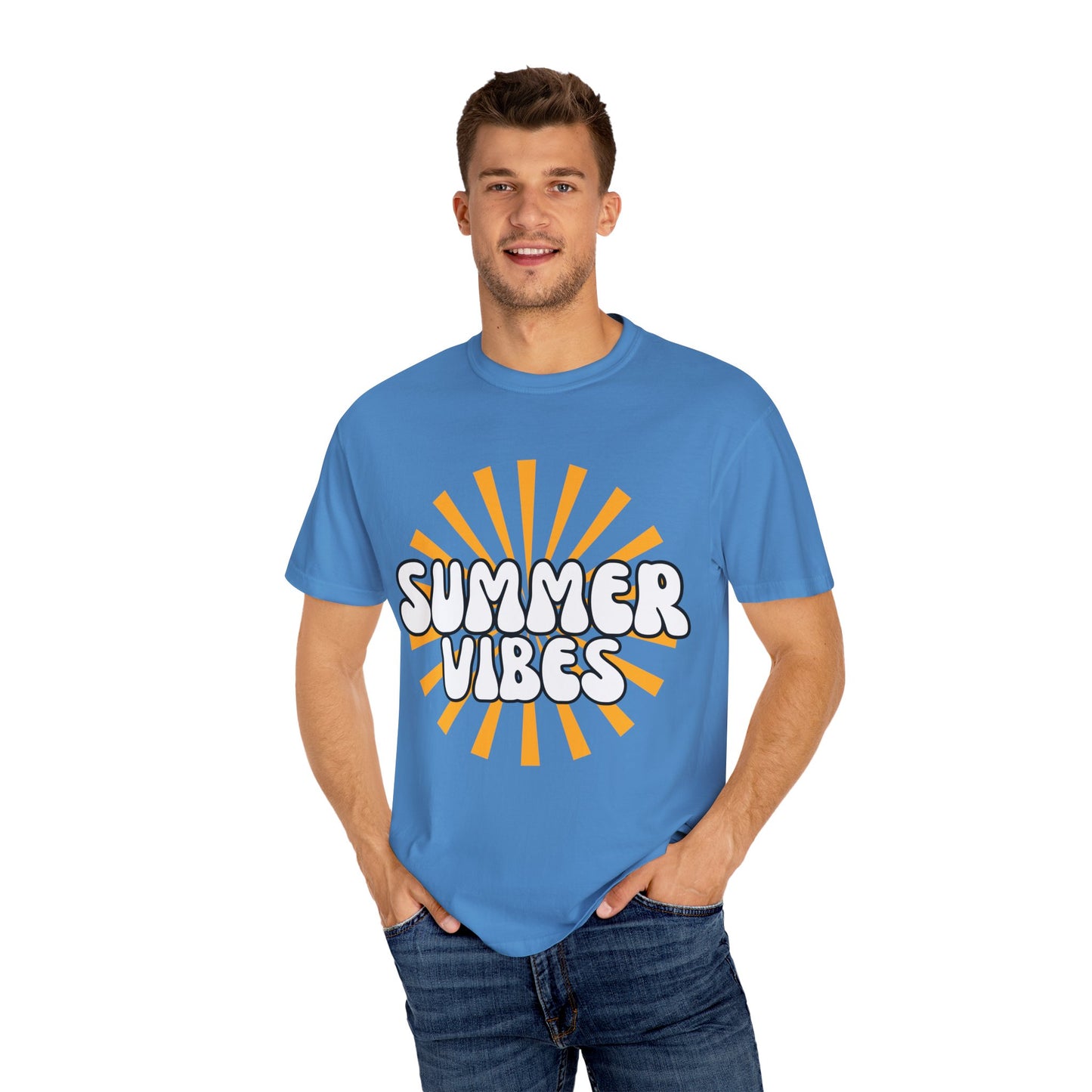 'Summer Vibes' Unisex Garment-Dyed T-shirt