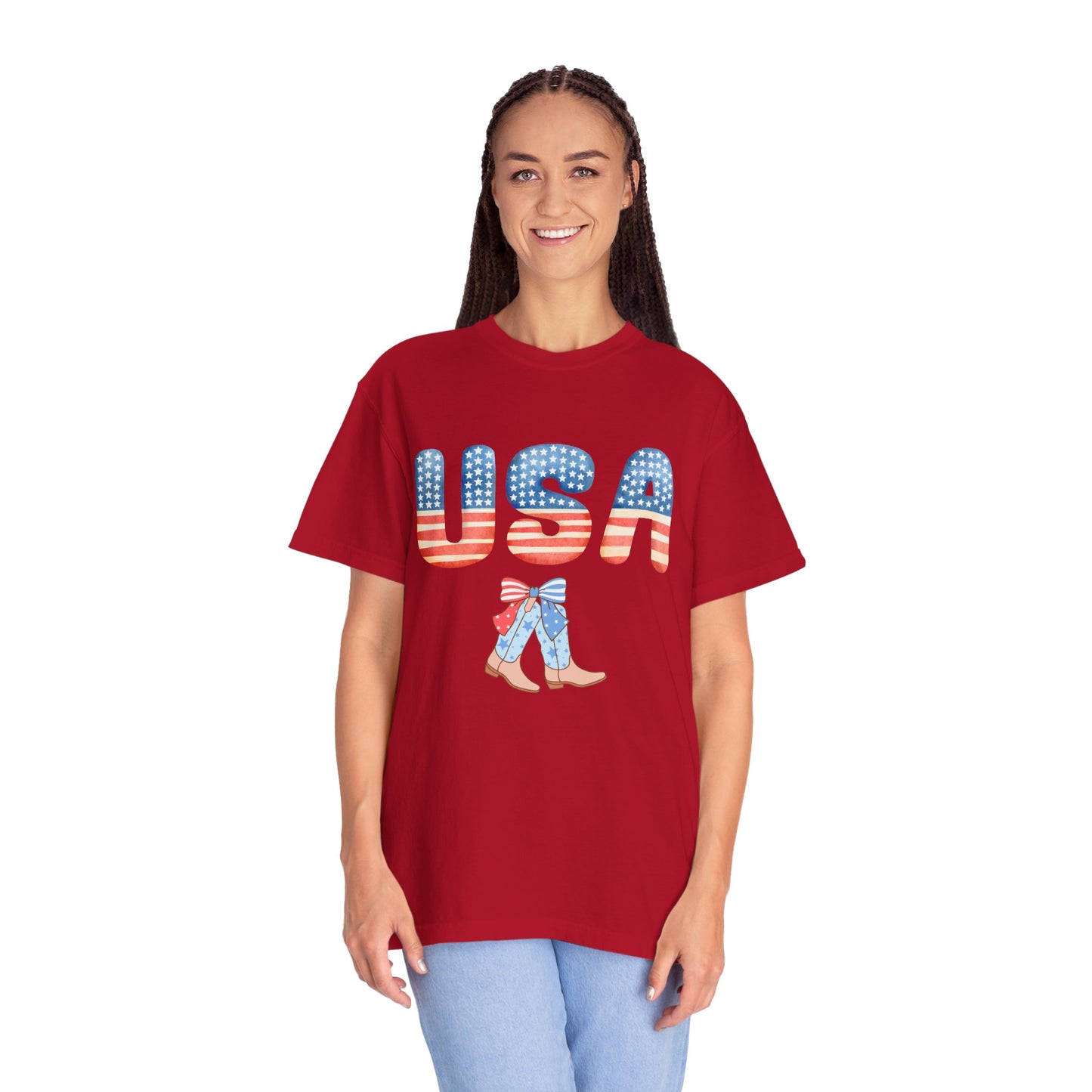 'USA' Unisex Garment-Dyed T-shirt