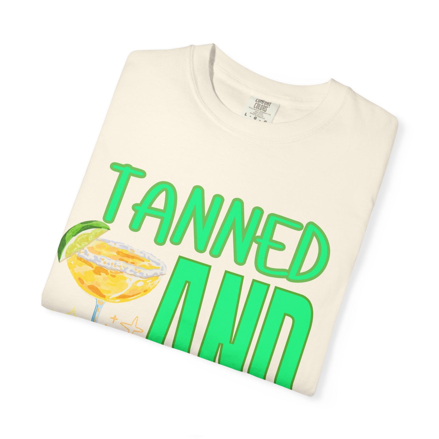 'Tanned and Tipsy' Unisex Garment-Dyed T-shirt