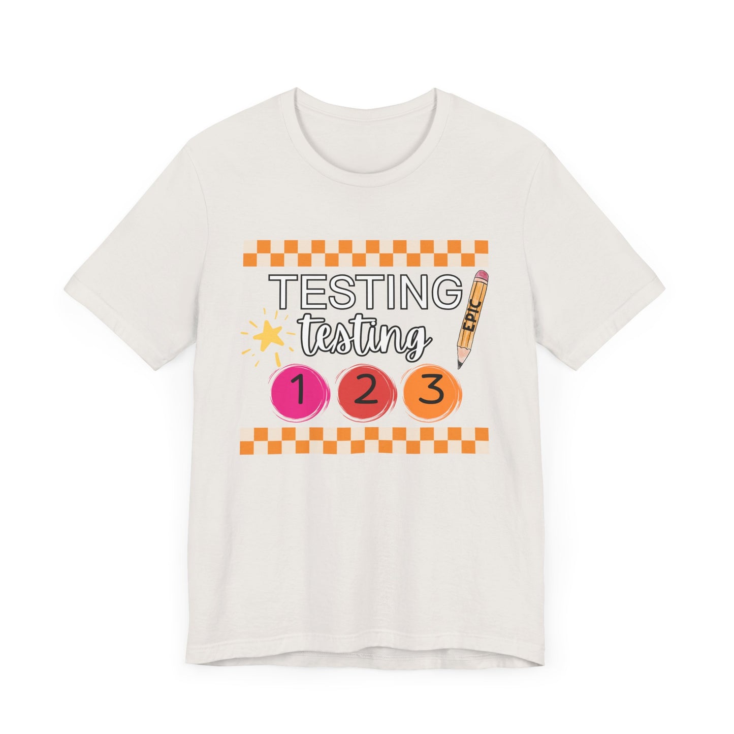 'Epic Testing Testing 1 2 3' Unisex Jersey Short Sleeve Tee