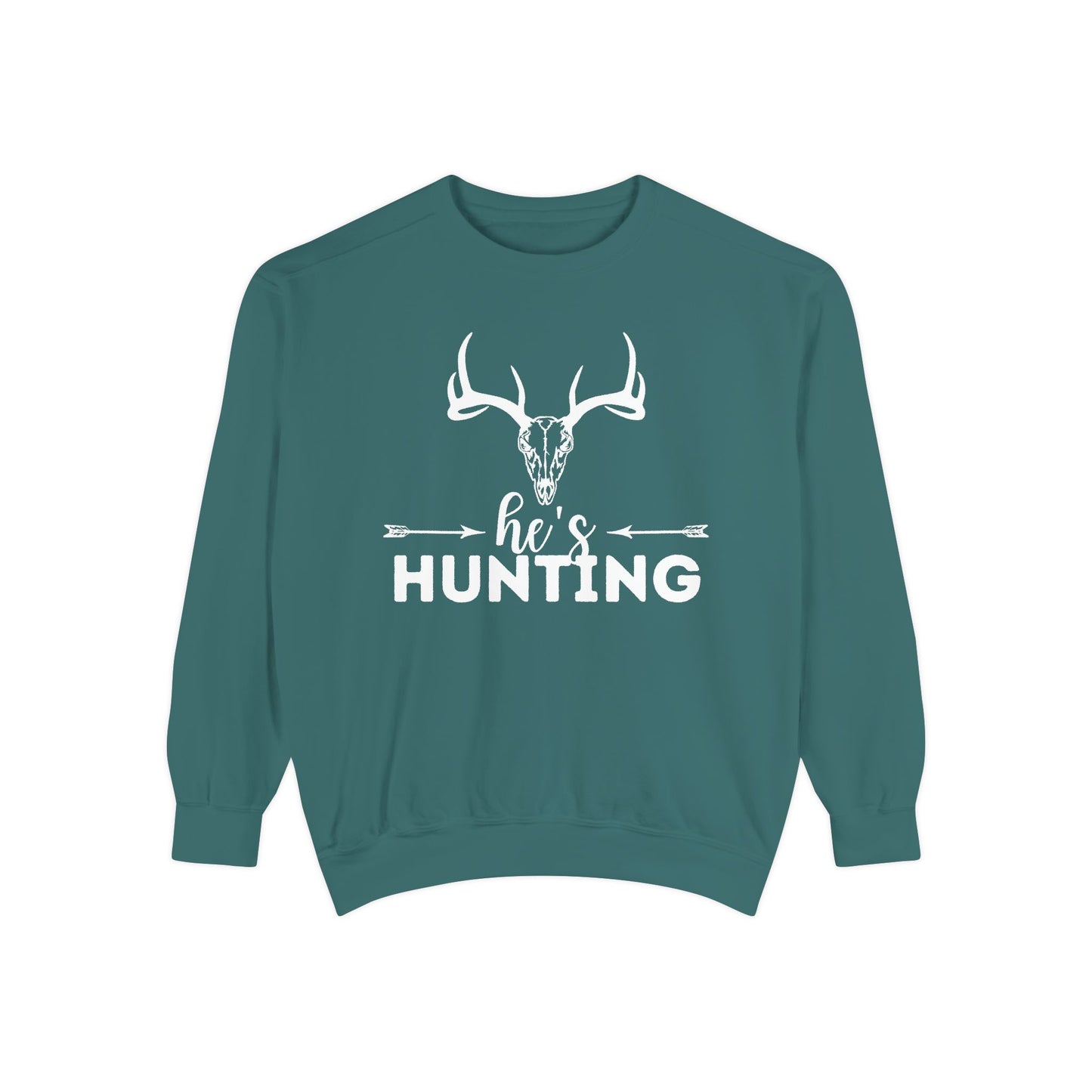 'he's hunting' Unisex Garment-Dyed Sweatshirt