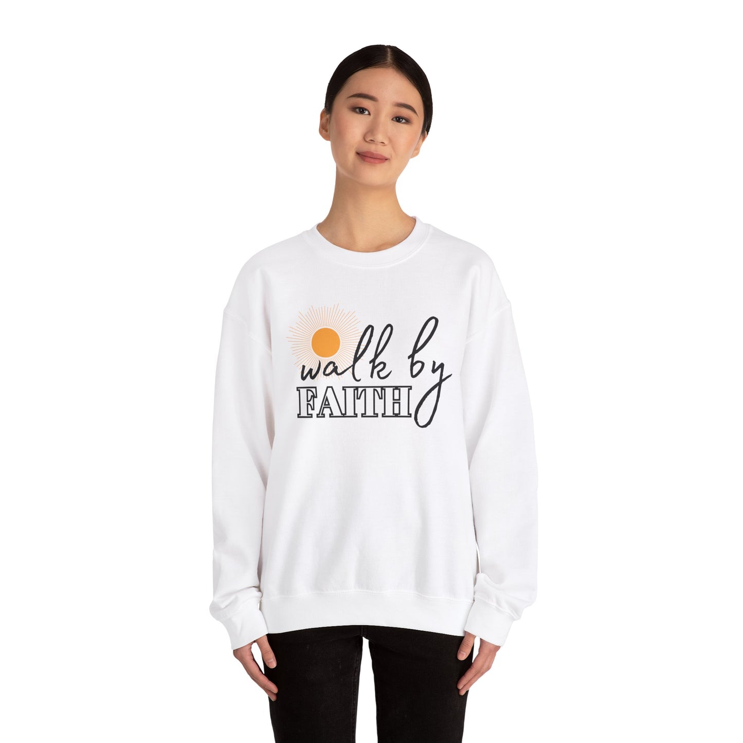 'Walk by Faith' Unisex Heavy Blend™ Crewneck Sweatshirt