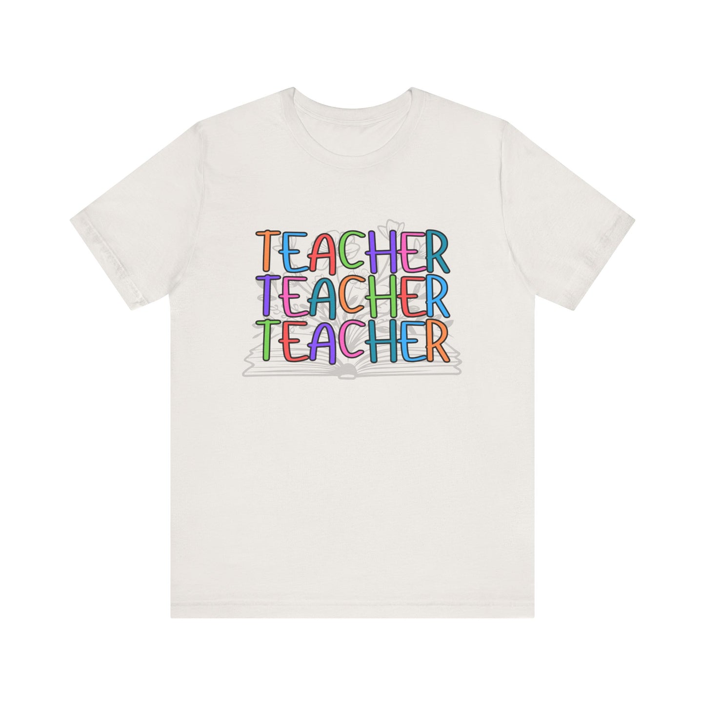'Book Teacher' Unisex Jersey Short Sleeve Tee