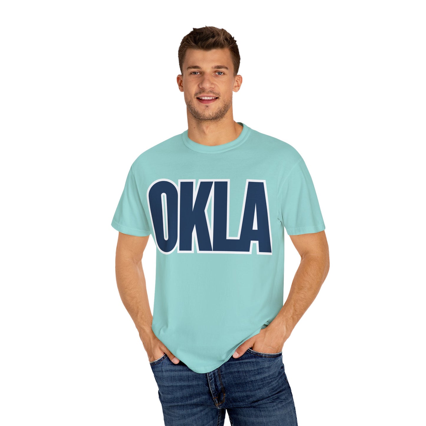 'OKLA' Unisex Garment-Dyed T-shirt