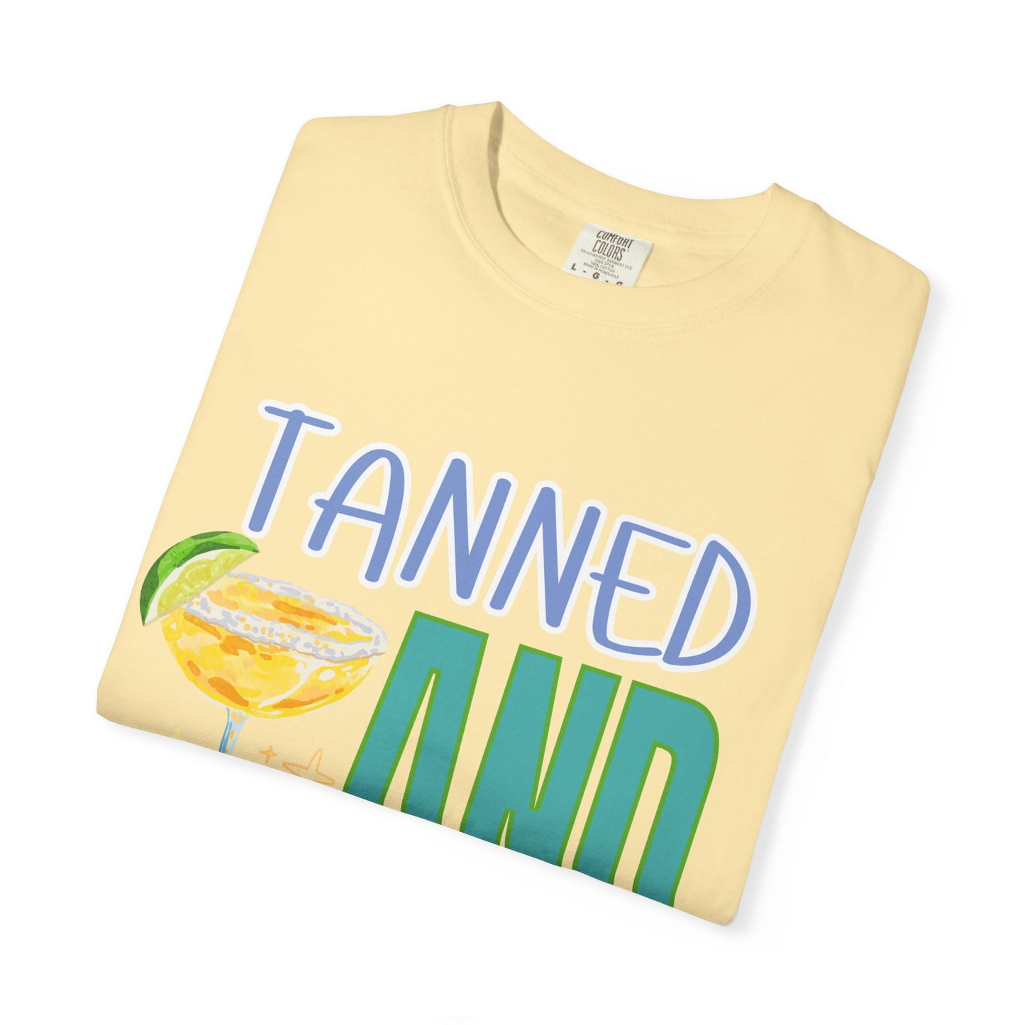 'Tanned and Tipsy' Unisex Garment-Dyed T-shirt