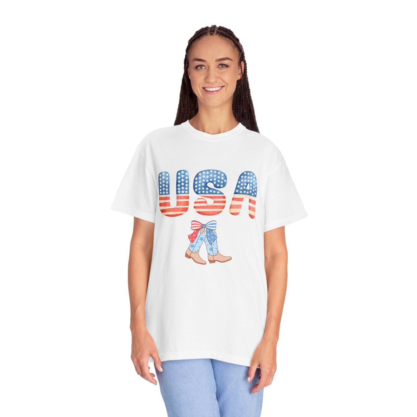 'USA' Unisex Garment-Dyed T-shirt