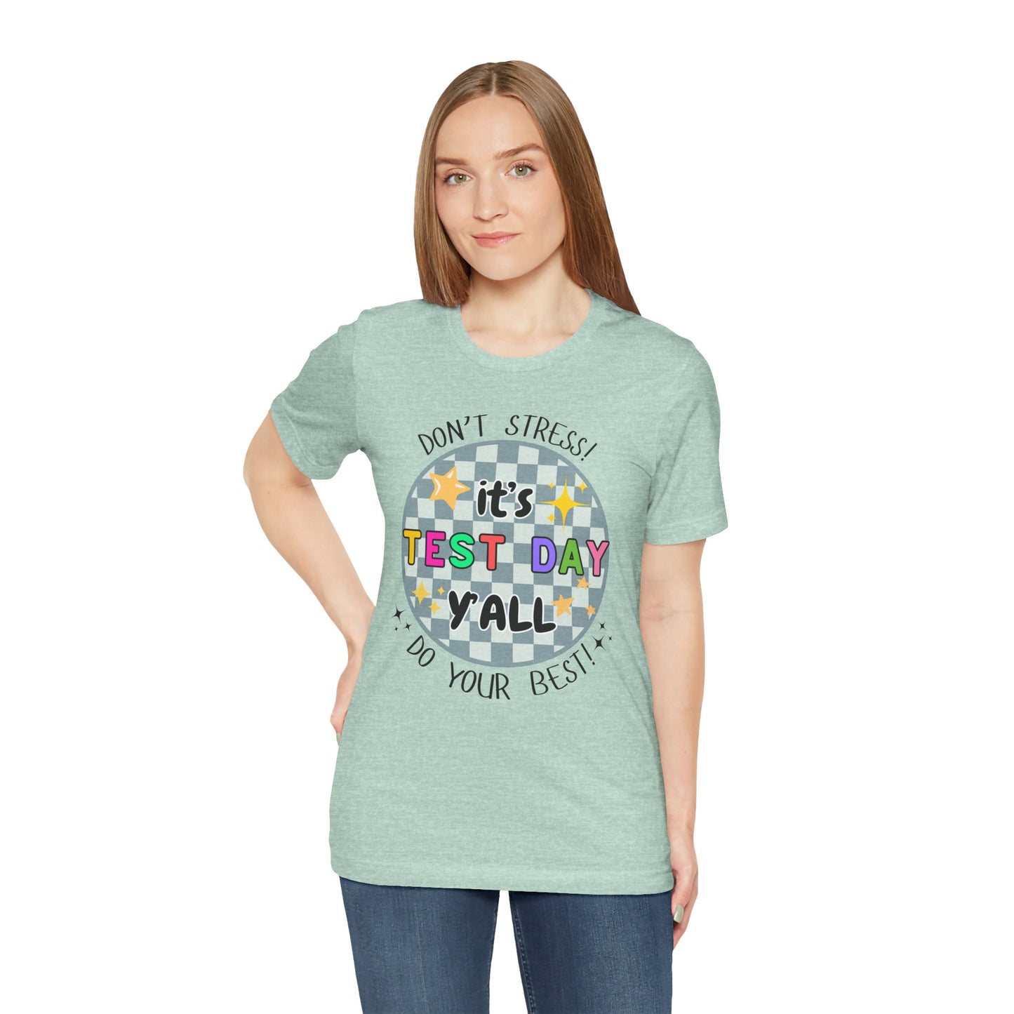 'It's Test Day Y'all' Unisex Jersey Short Sleeve Tee