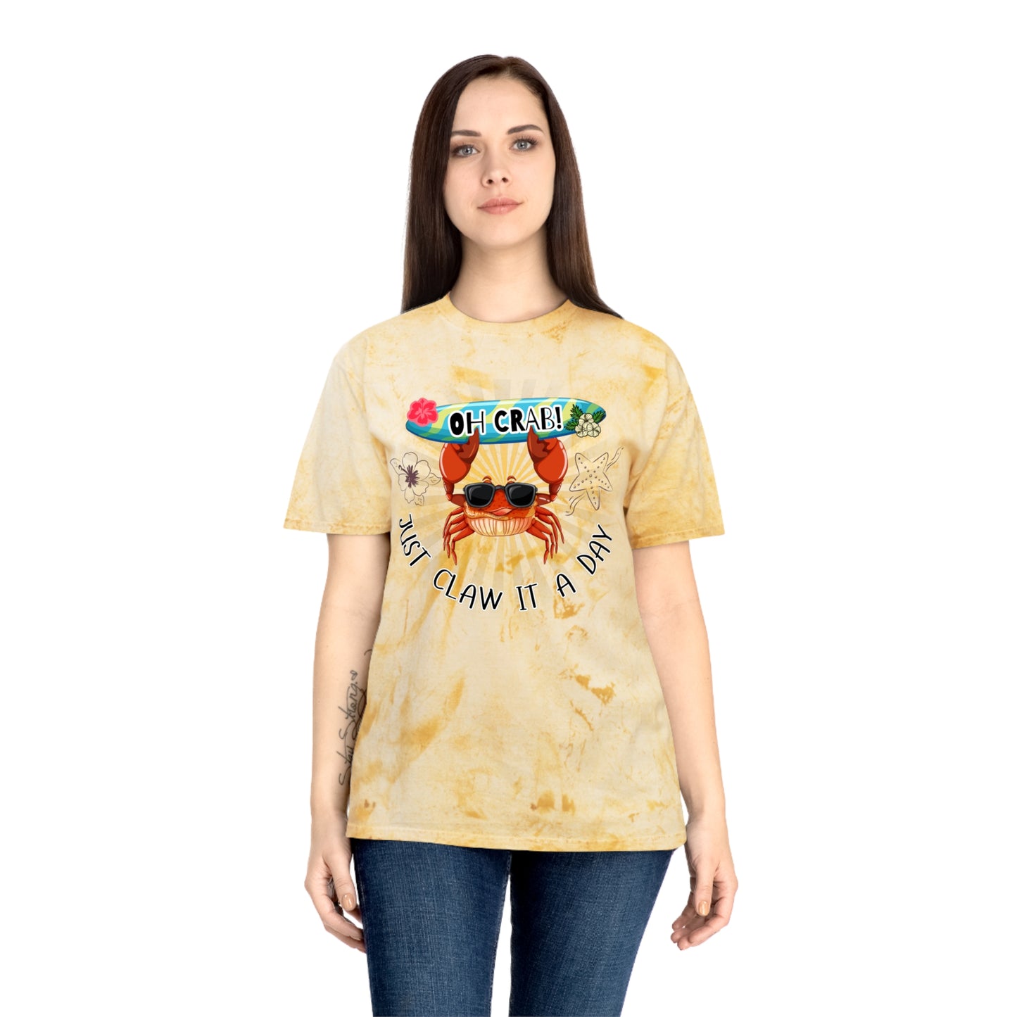 'Oh Crab! Just Claw It A Day' Unisex Color Blast T-Shirt