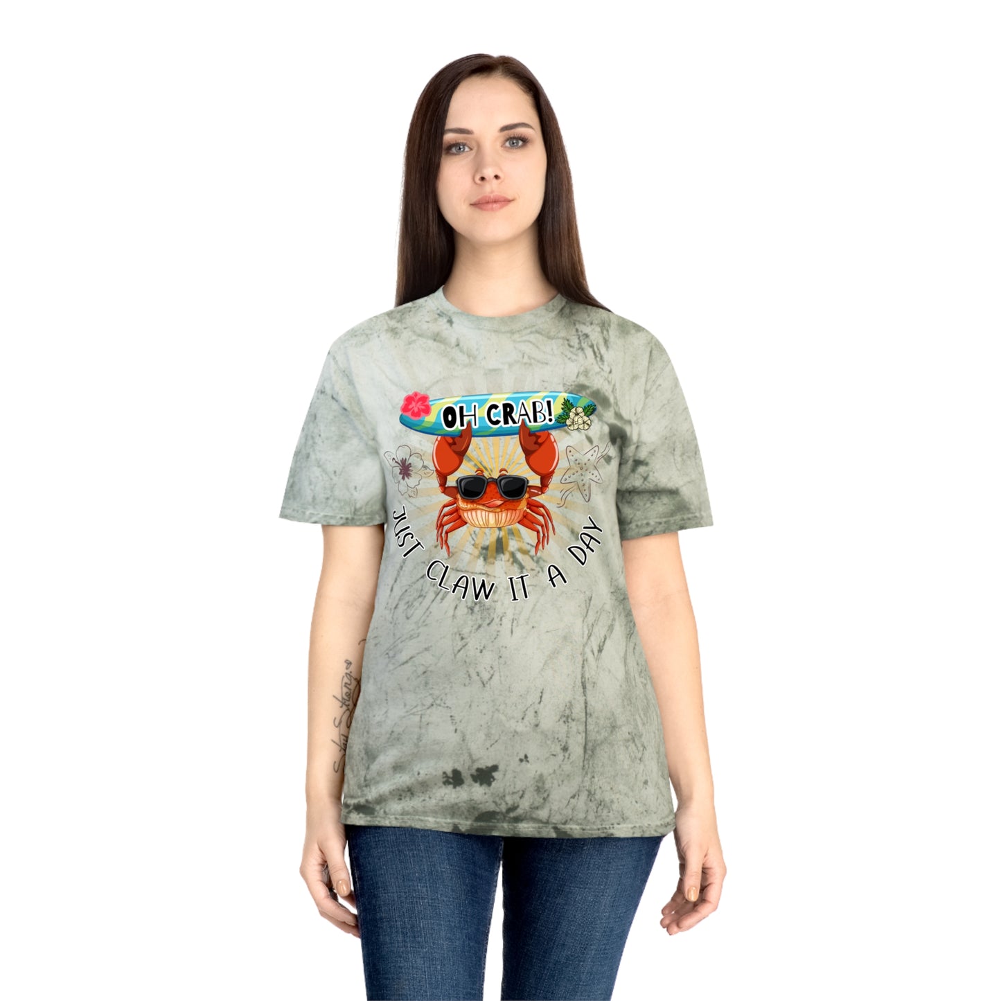 'Oh Crab! Just Claw It A Day' Unisex Color Blast T-Shirt