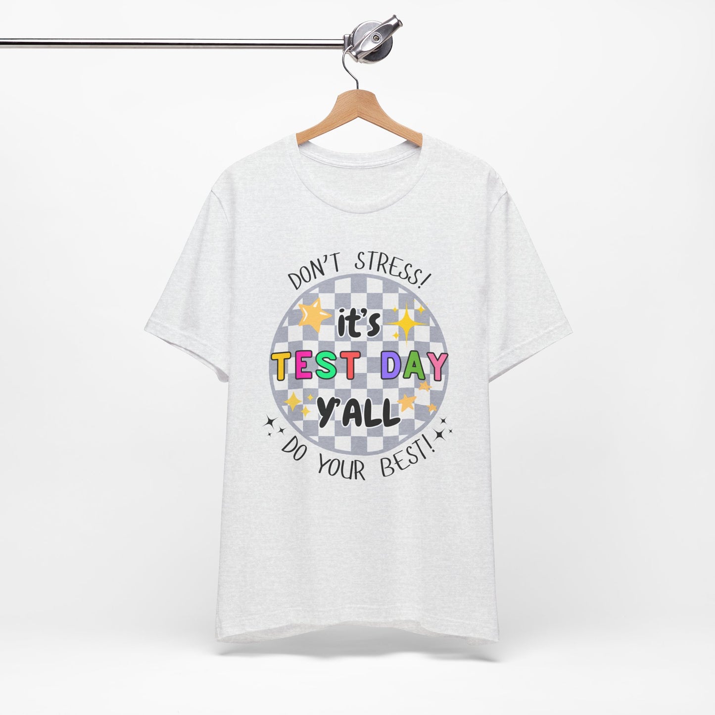 'It's Test Day Y'all' Unisex Jersey Short Sleeve Tee