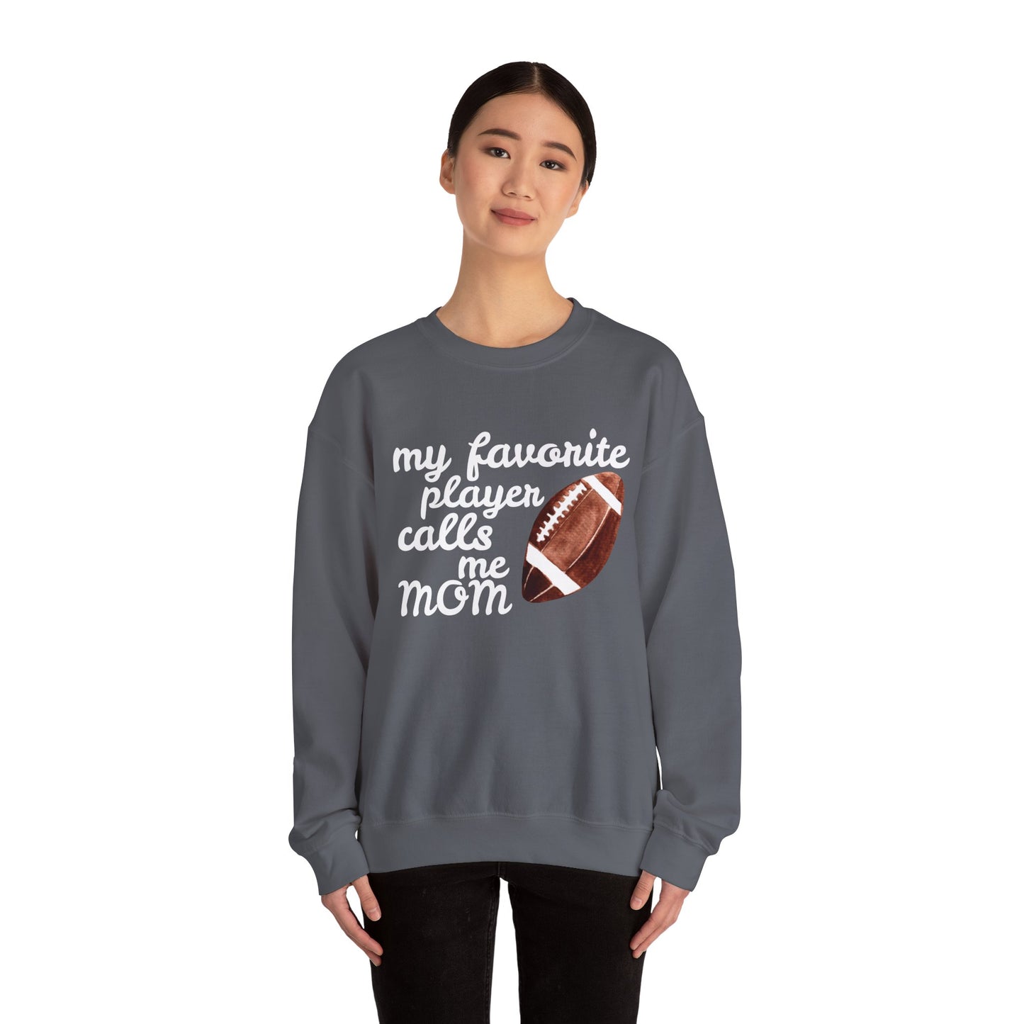 'My Favorite Player Calls Me Mom' Unisex Heavy Blend™ Crewneck Sweatshirt