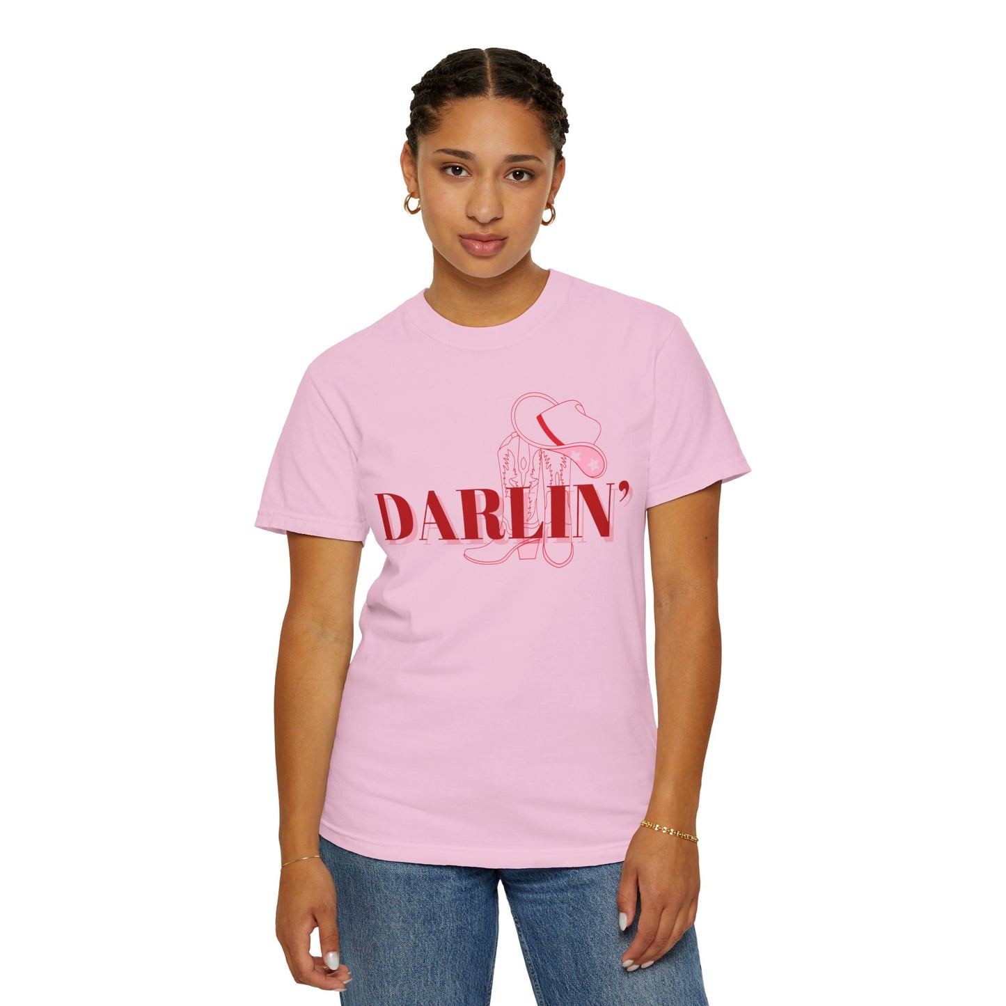 'Darlin' Cowboy Boots' Unisex Garment-Dyed T-shirt