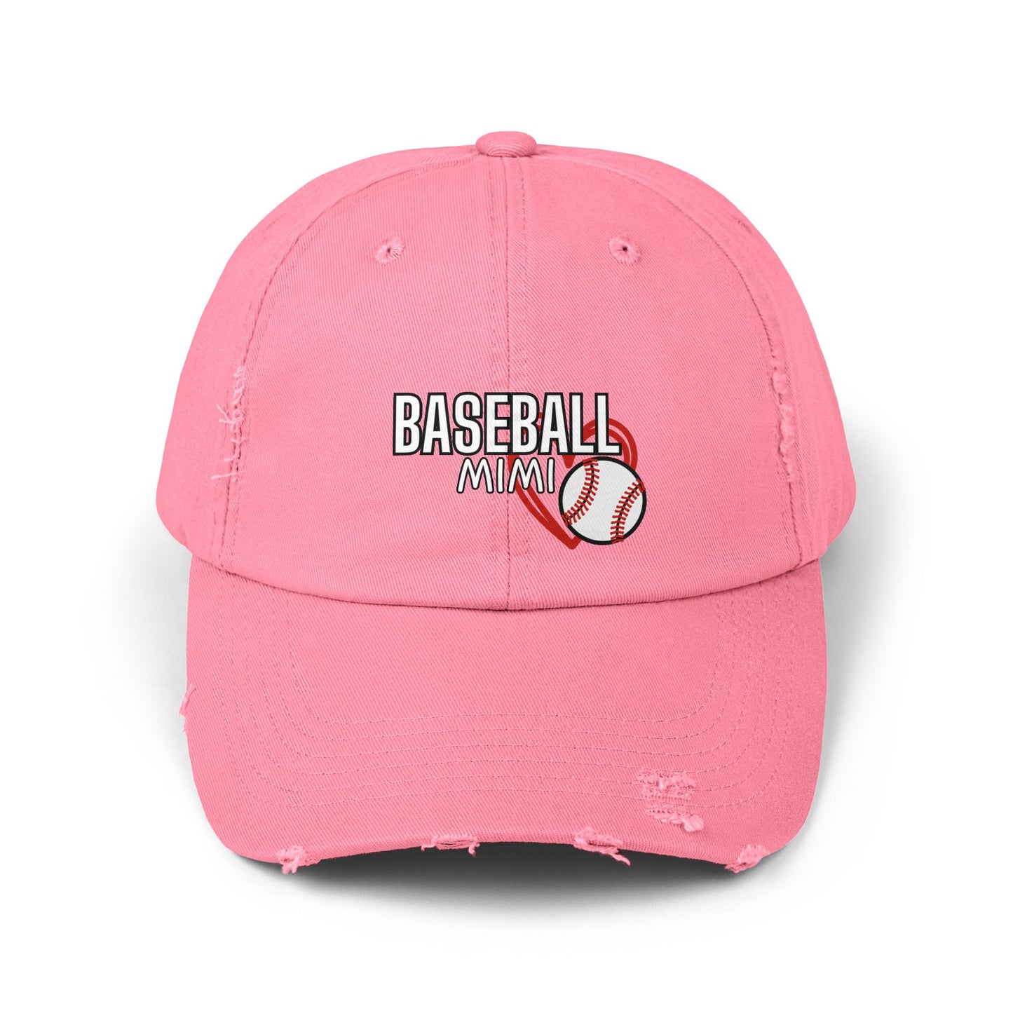 'Baseball Mimi' Unisex Distressed Cap