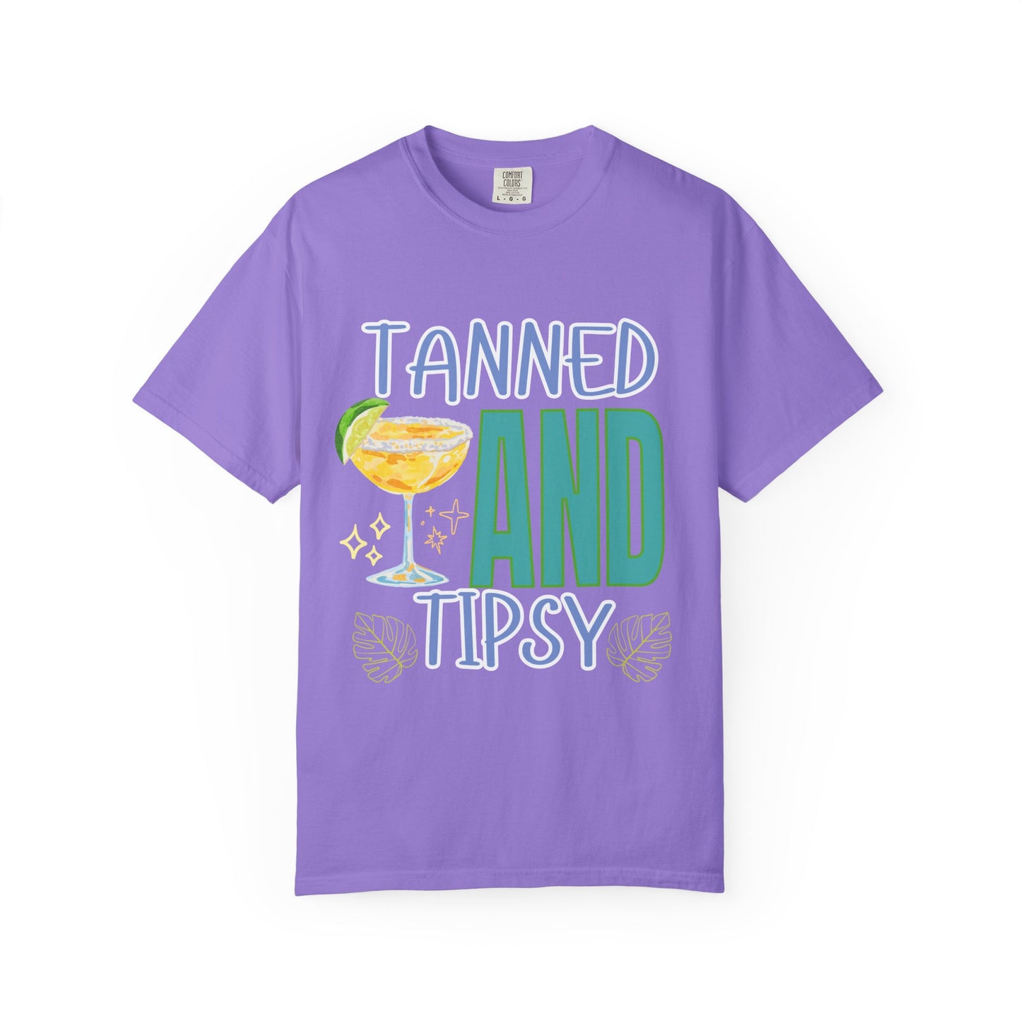 'Tanned and Tipsy' Unisex Garment-Dyed T-shirt