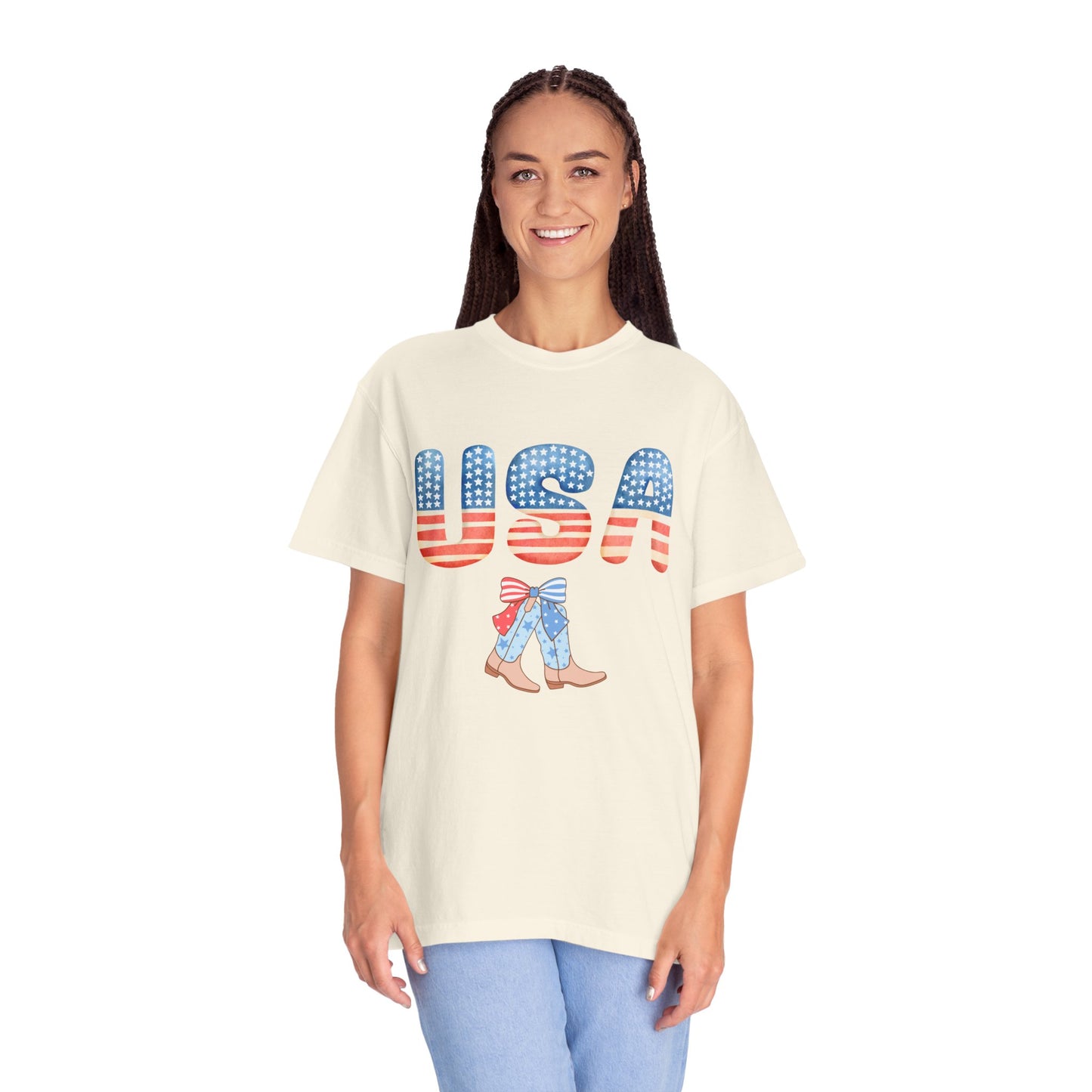 'USA' Unisex Garment-Dyed T-shirt