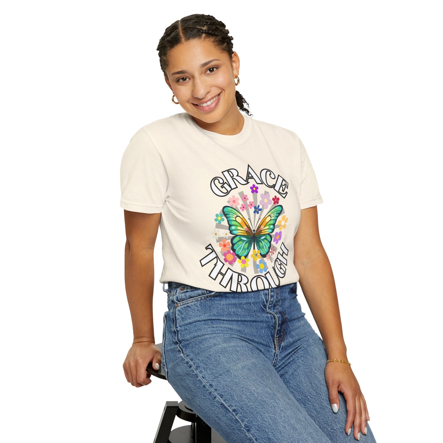 'Grace Through Faith' Unisex Garment-Dyed T-shirt