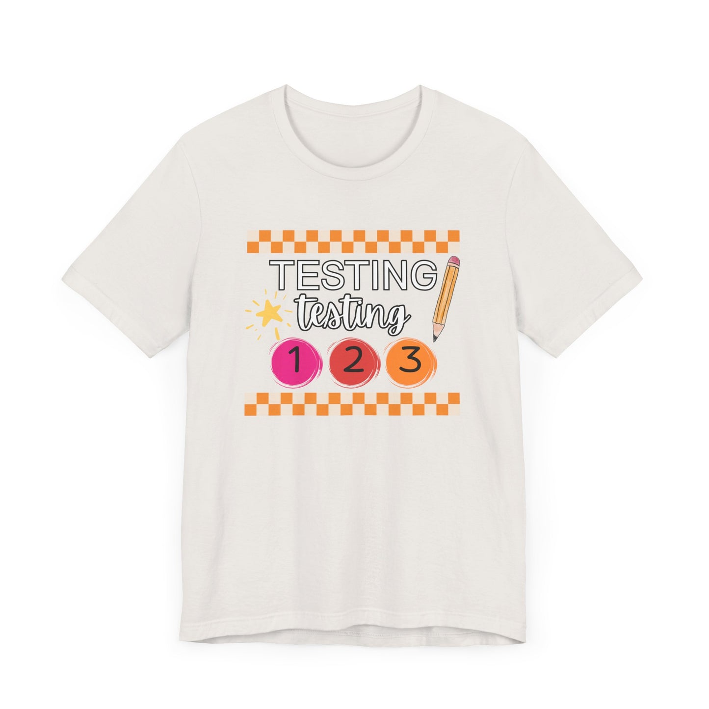 'Testing Testing 1 2 3' Unisex Jersey Short Sleeve Tee