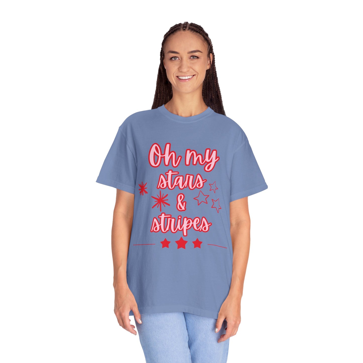 'Oh My Stars & Stripes' Unisex Garment-Dyed T-shirt
