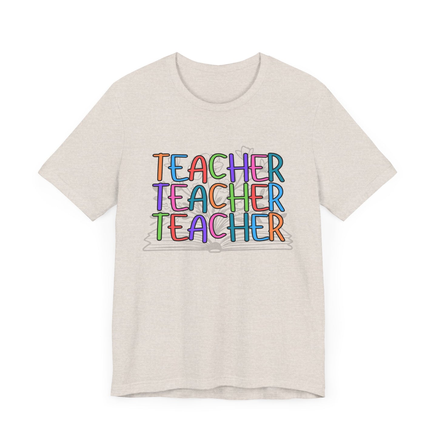 'Book Teacher' Unisex Jersey Short Sleeve Tee