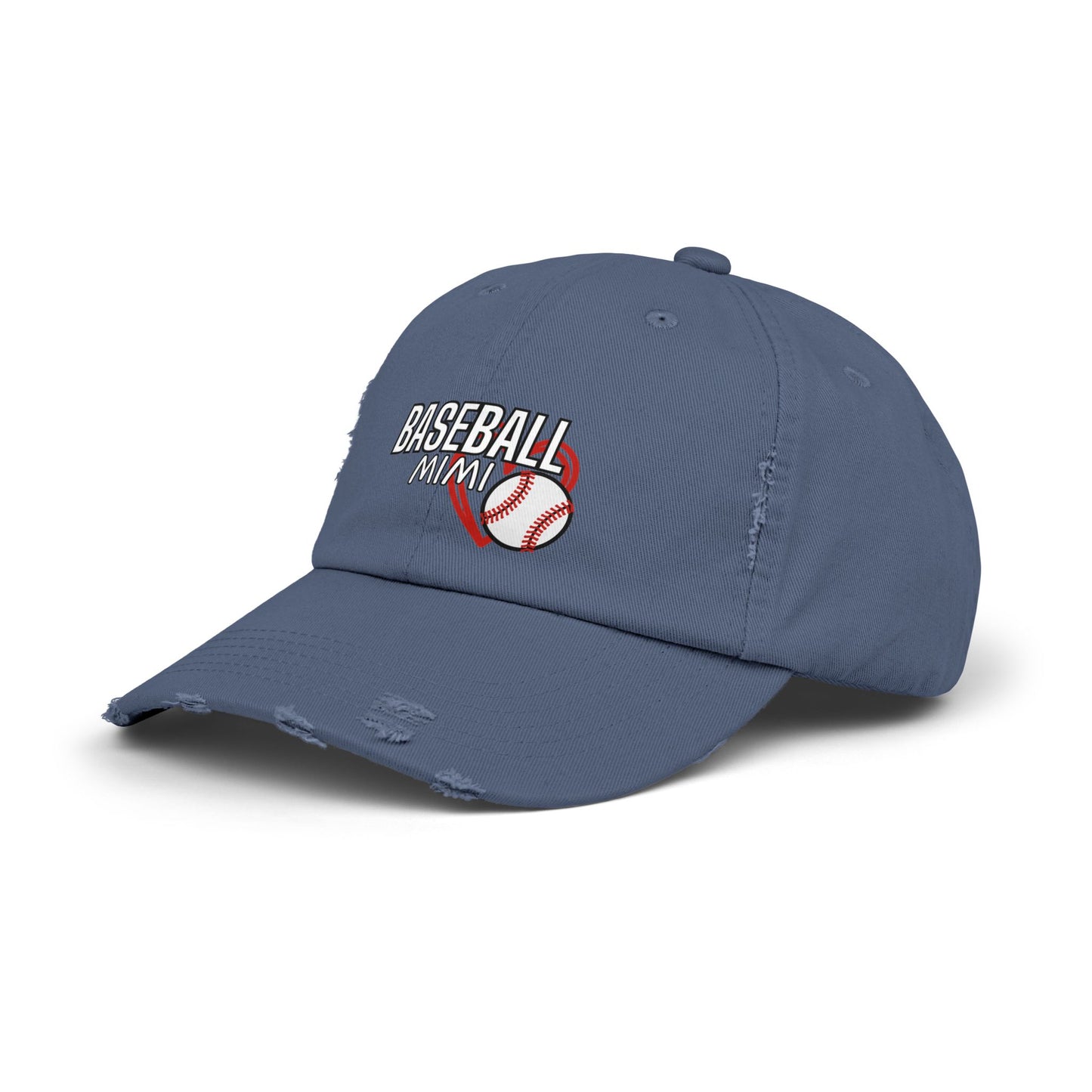 'Baseball Mimi' Unisex Distressed Cap
