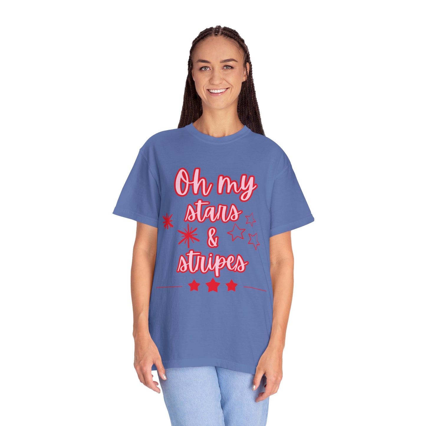 'Oh My Stars & Stripes' Unisex Garment-Dyed T-shirt