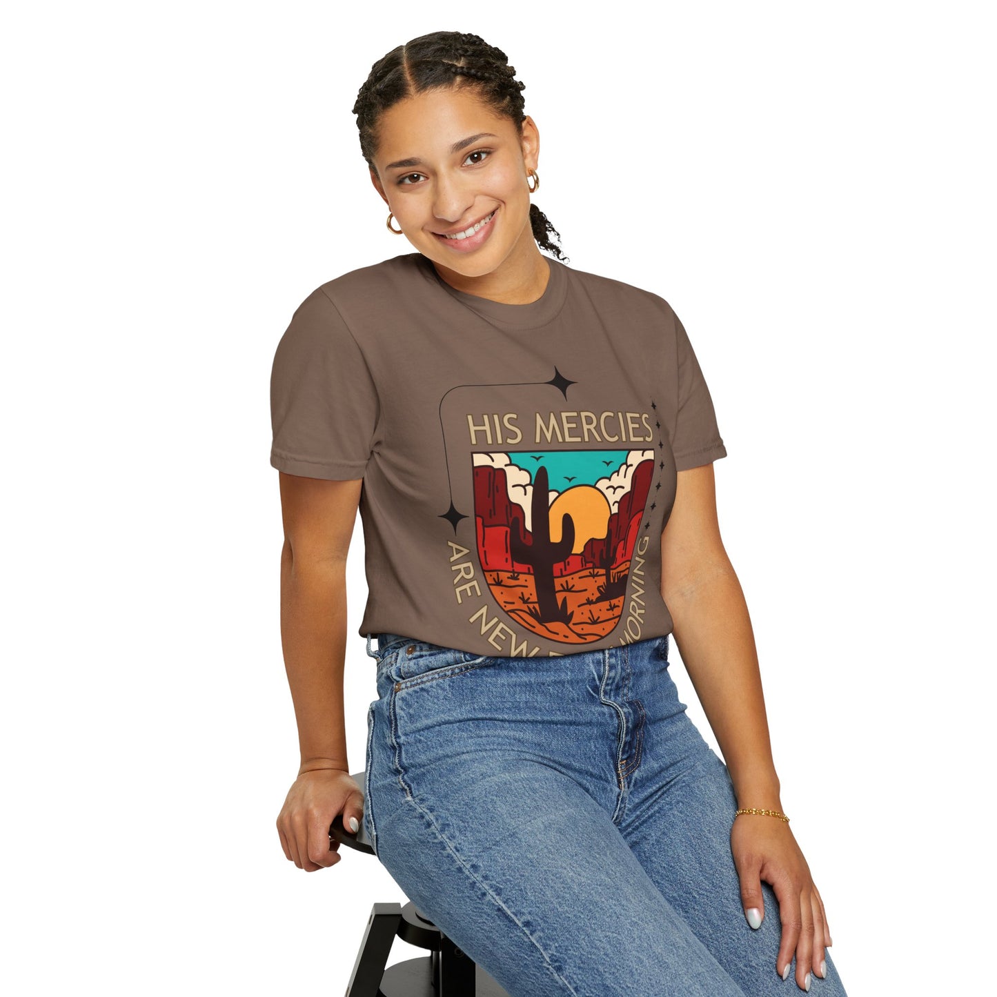 'His Mercies Are New Each Morning' Unisex Garment-Dyed T-shirt