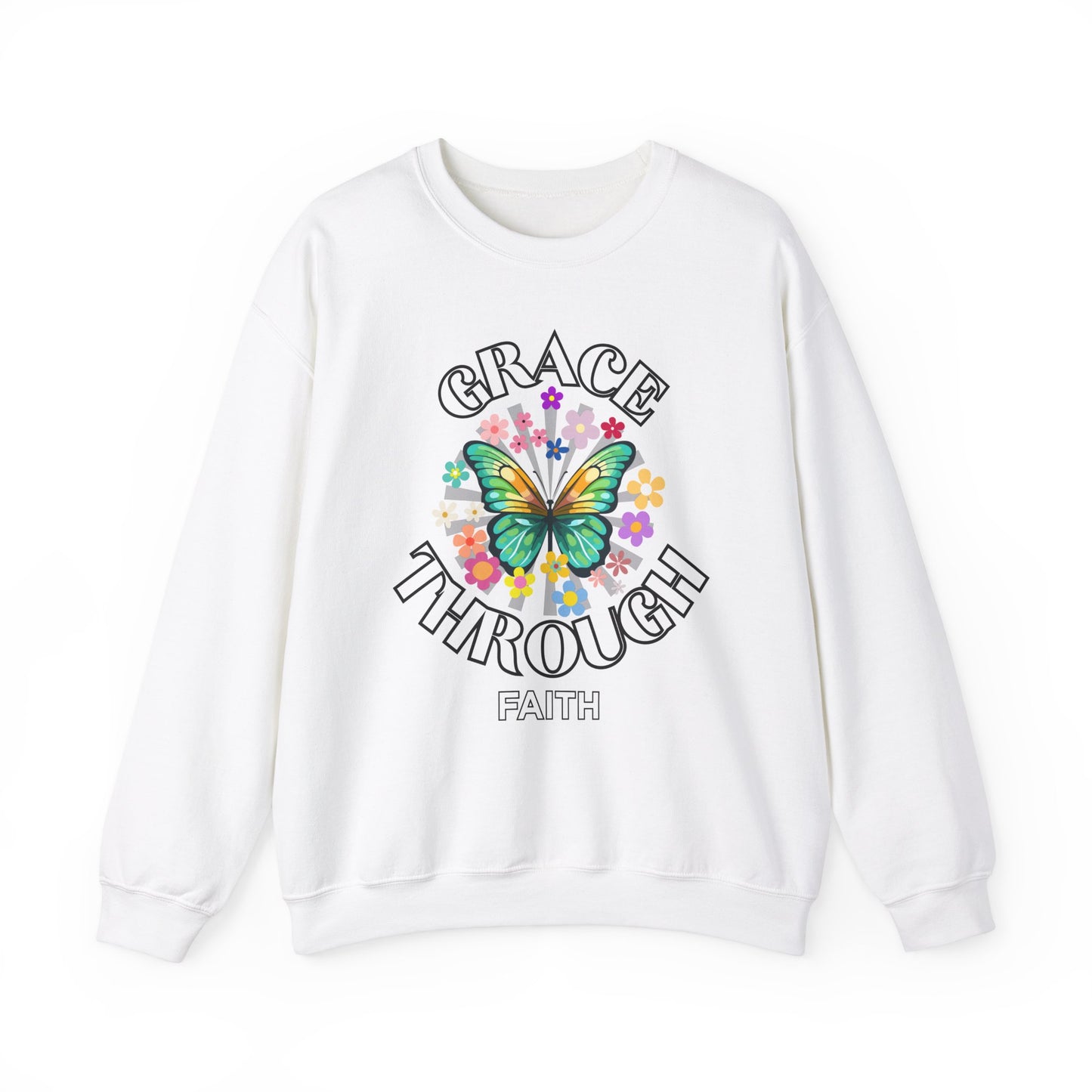 'Grace Through Faith' Unisex Heavy Blend™ Crewneck Sweatshirt