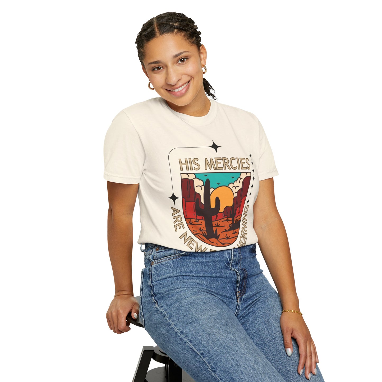 'His Mercies Are New Each Morning' Unisex Garment-Dyed T-shirt