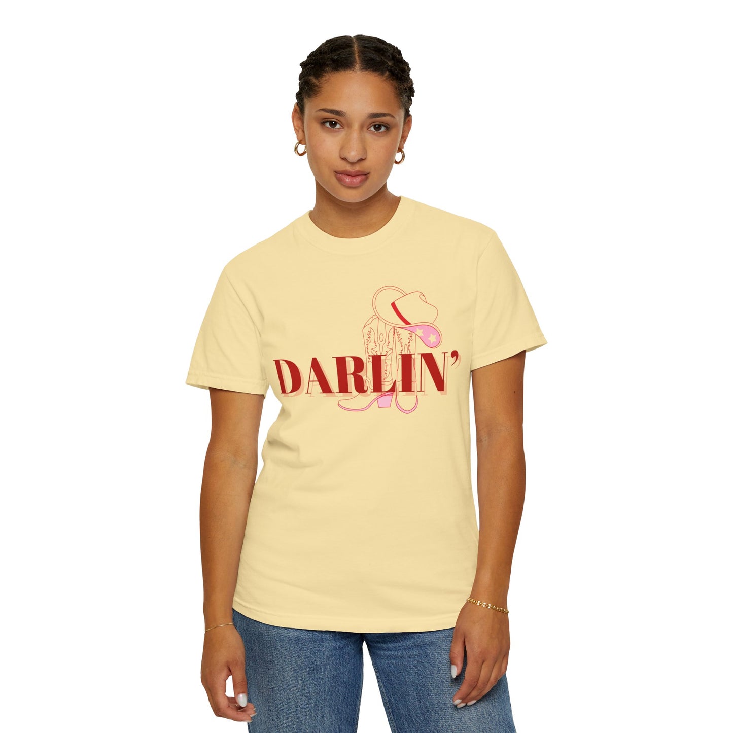 'Darlin' Cowboy Boots' Unisex Garment-Dyed T-shirt