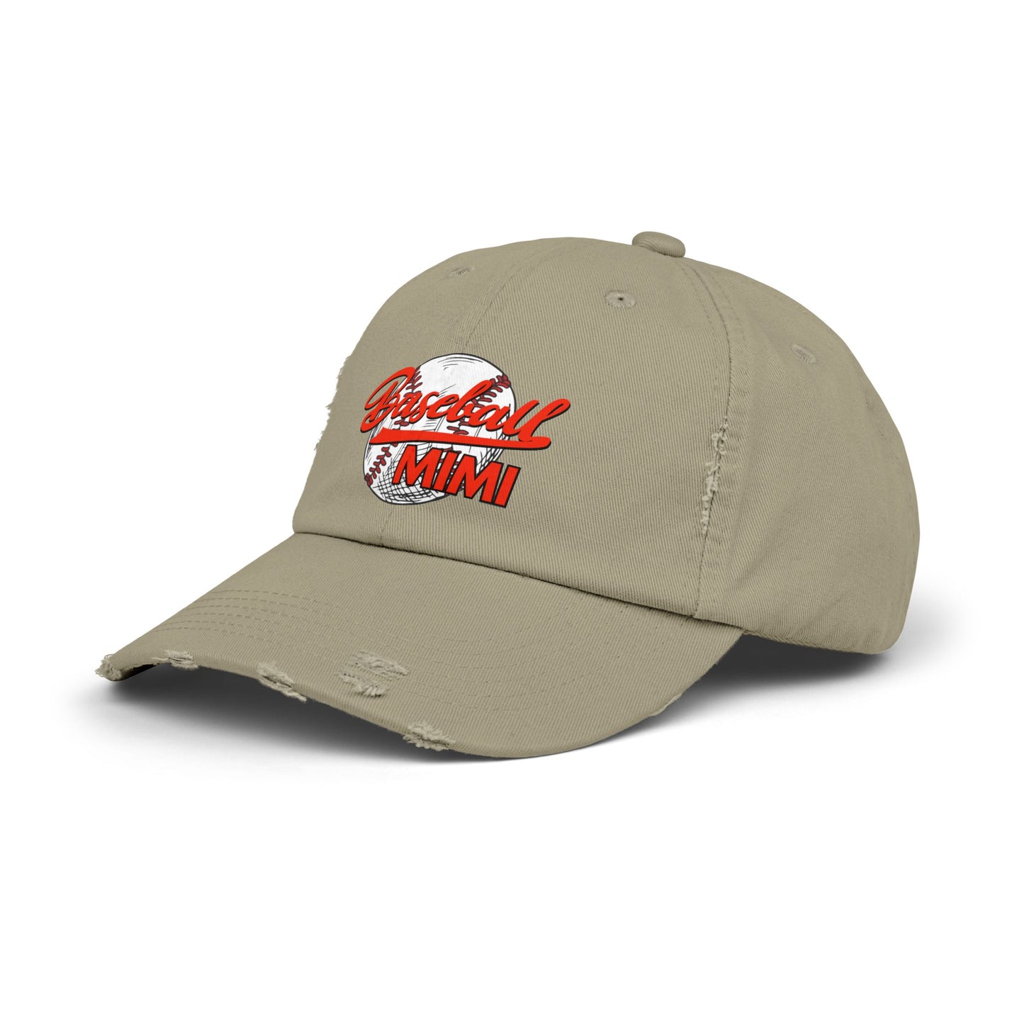 'Baseball Mimi' Unisex Distressed Cap
