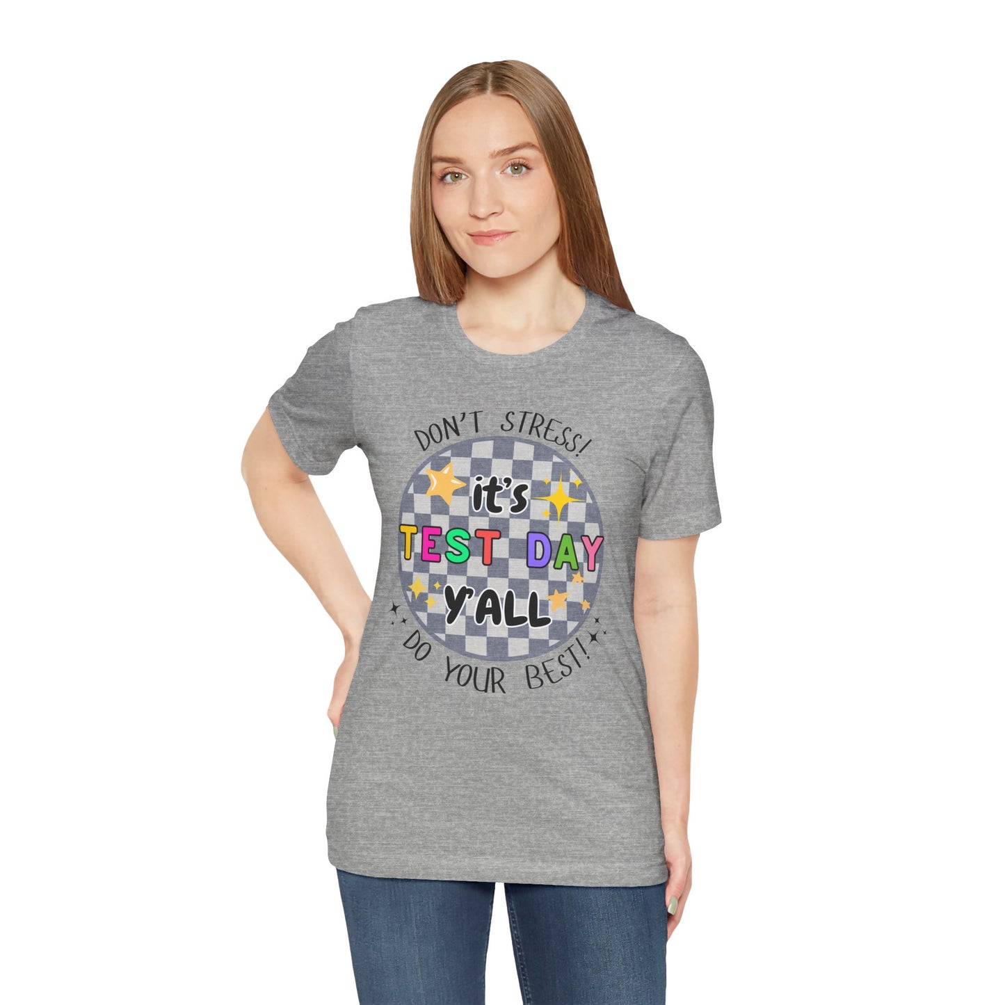 'It's Test Day Y'all' Unisex Jersey Short Sleeve Tee