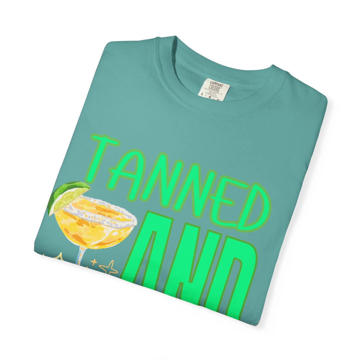 'Tanned and Tipsy' Unisex Garment-Dyed T-shirt