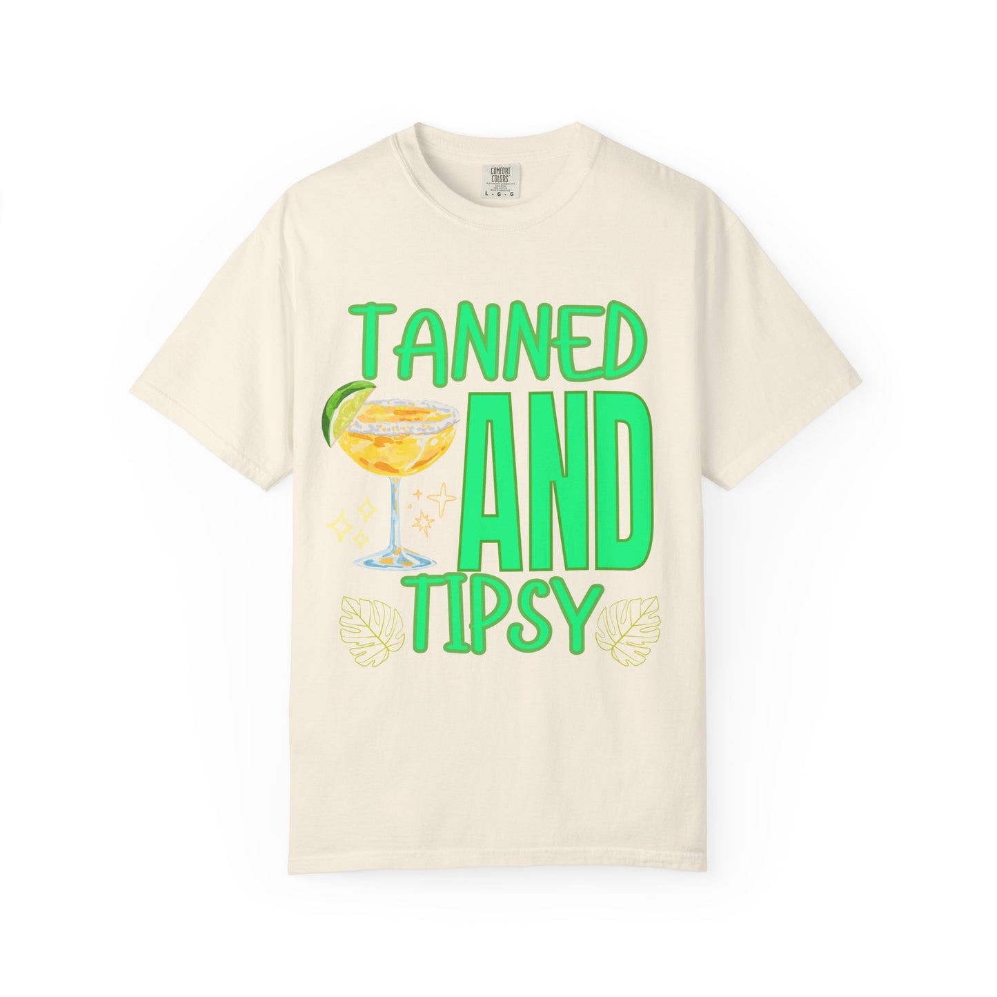 'Tanned and Tipsy' Unisex Garment-Dyed T-shirt