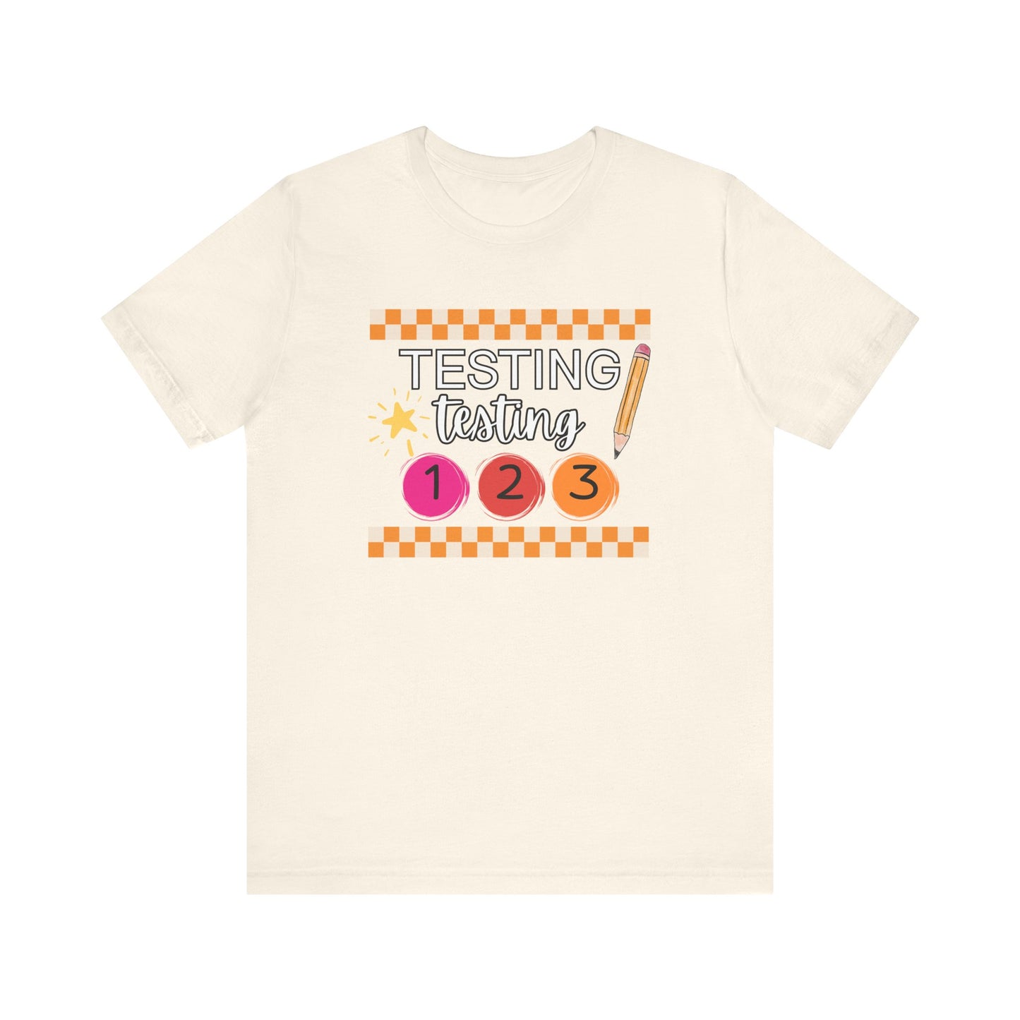 'Testing Testing 1 2 3' Unisex Jersey Short Sleeve Tee
