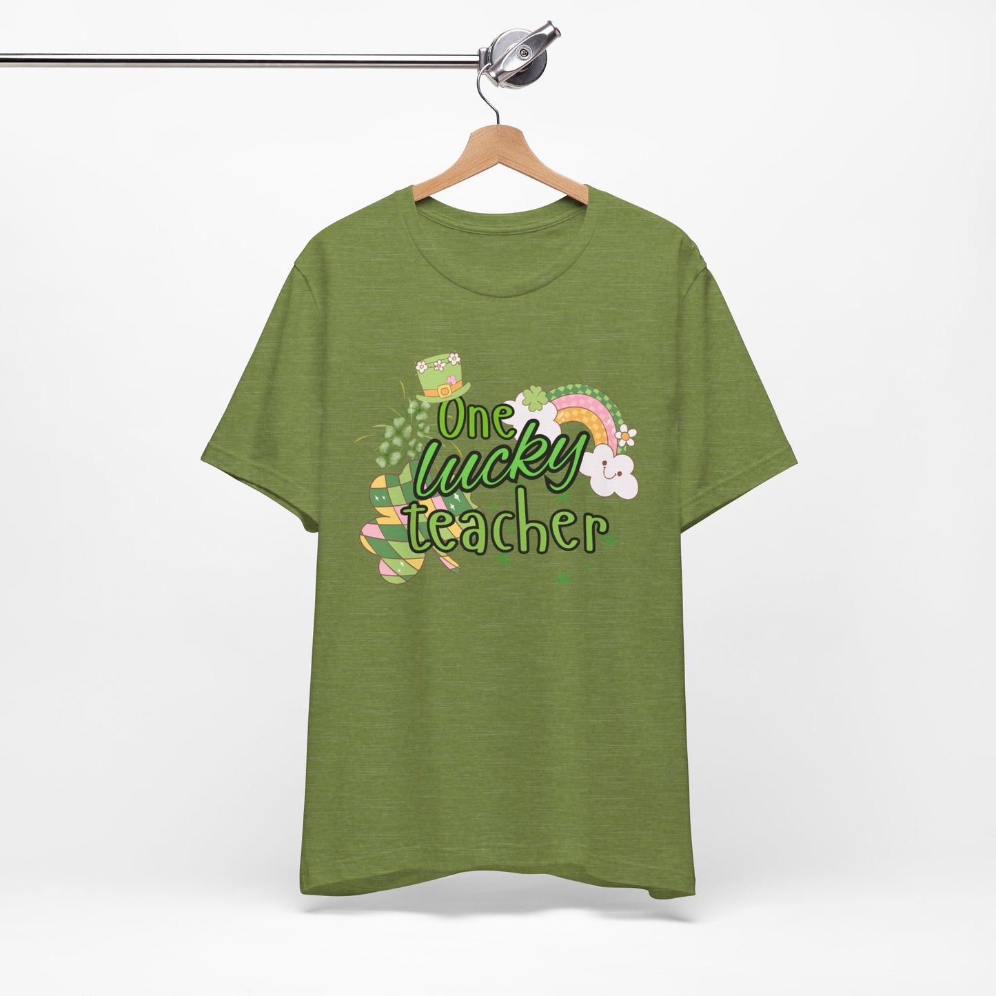 'One Lucky Teacher' Unisex Jersey Short Sleeve Tee