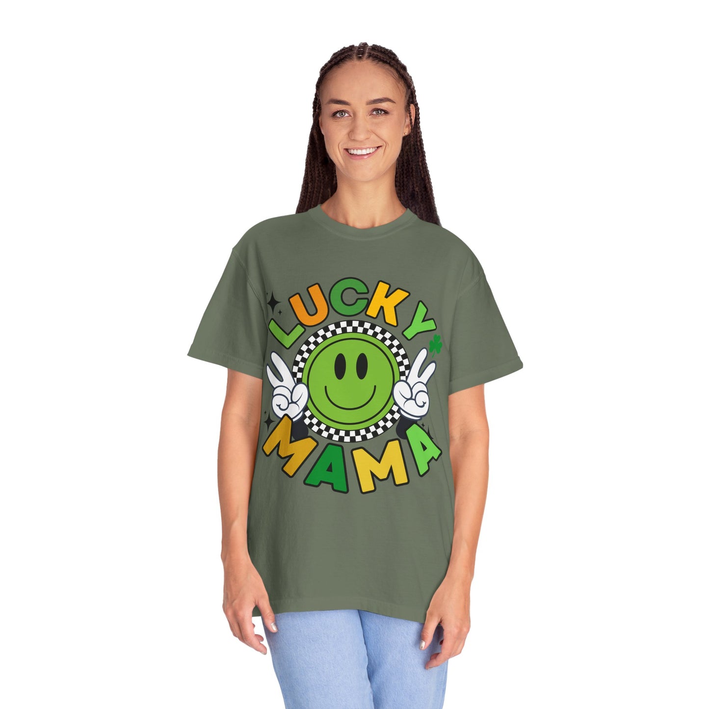 'Lucky Mama' Unisex Garment-Dyed T-shirt