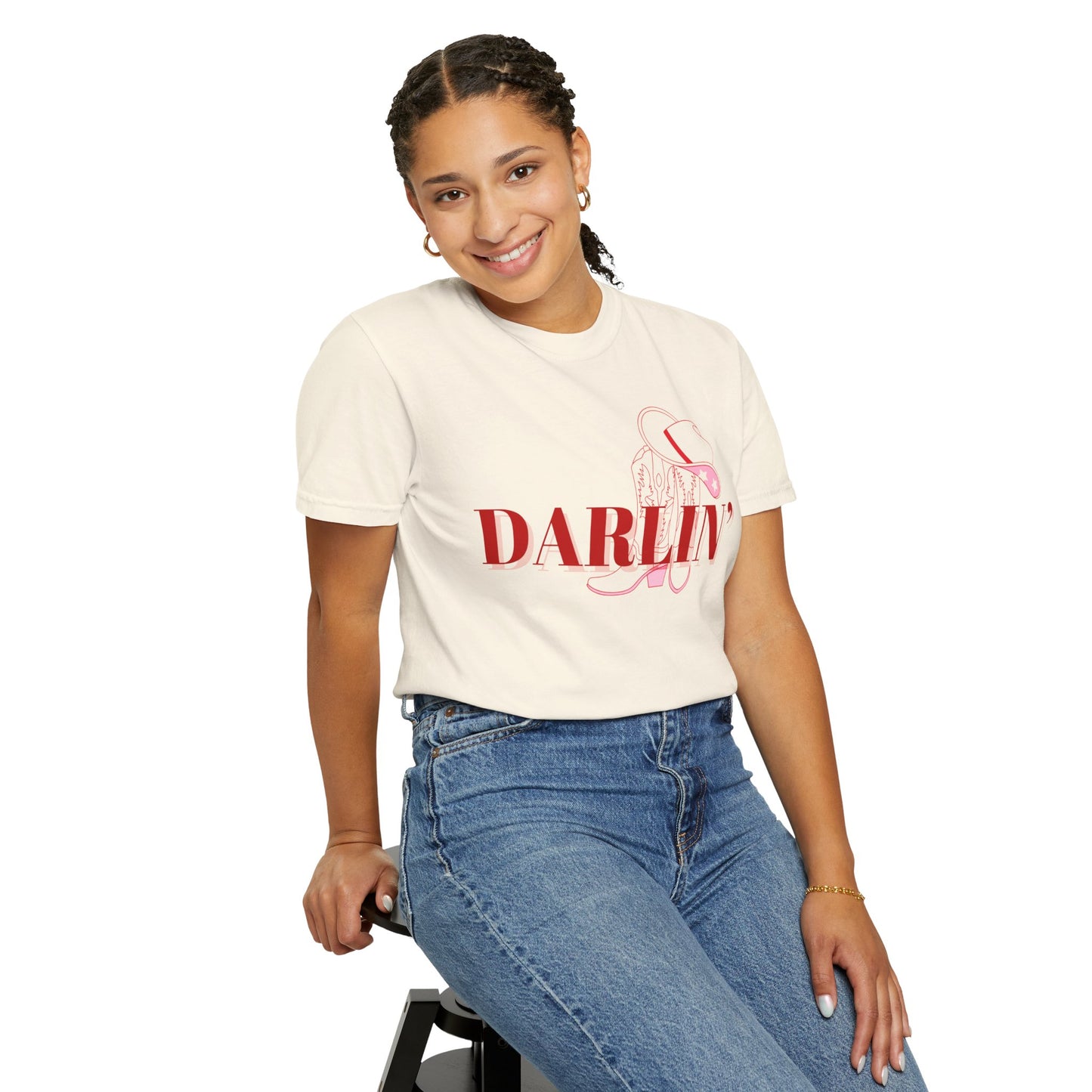 'Darlin' Cowboy Boots' Unisex Garment-Dyed T-shirt