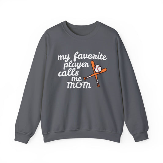 'My Favorite Player Calls Me Mom' Unisex Heavy Blend™ Crewneck Sweatshirt