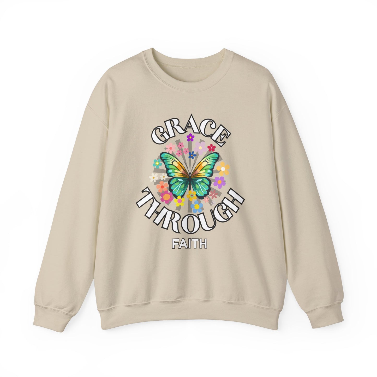 'Grace Through Faith' Unisex Heavy Blend™ Crewneck Sweatshirt