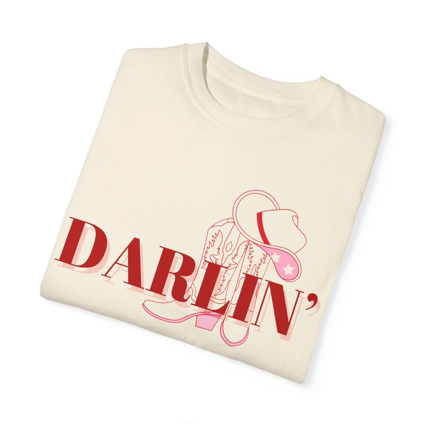 'Darlin' Cowboy Boots' Unisex Garment-Dyed T-shirt