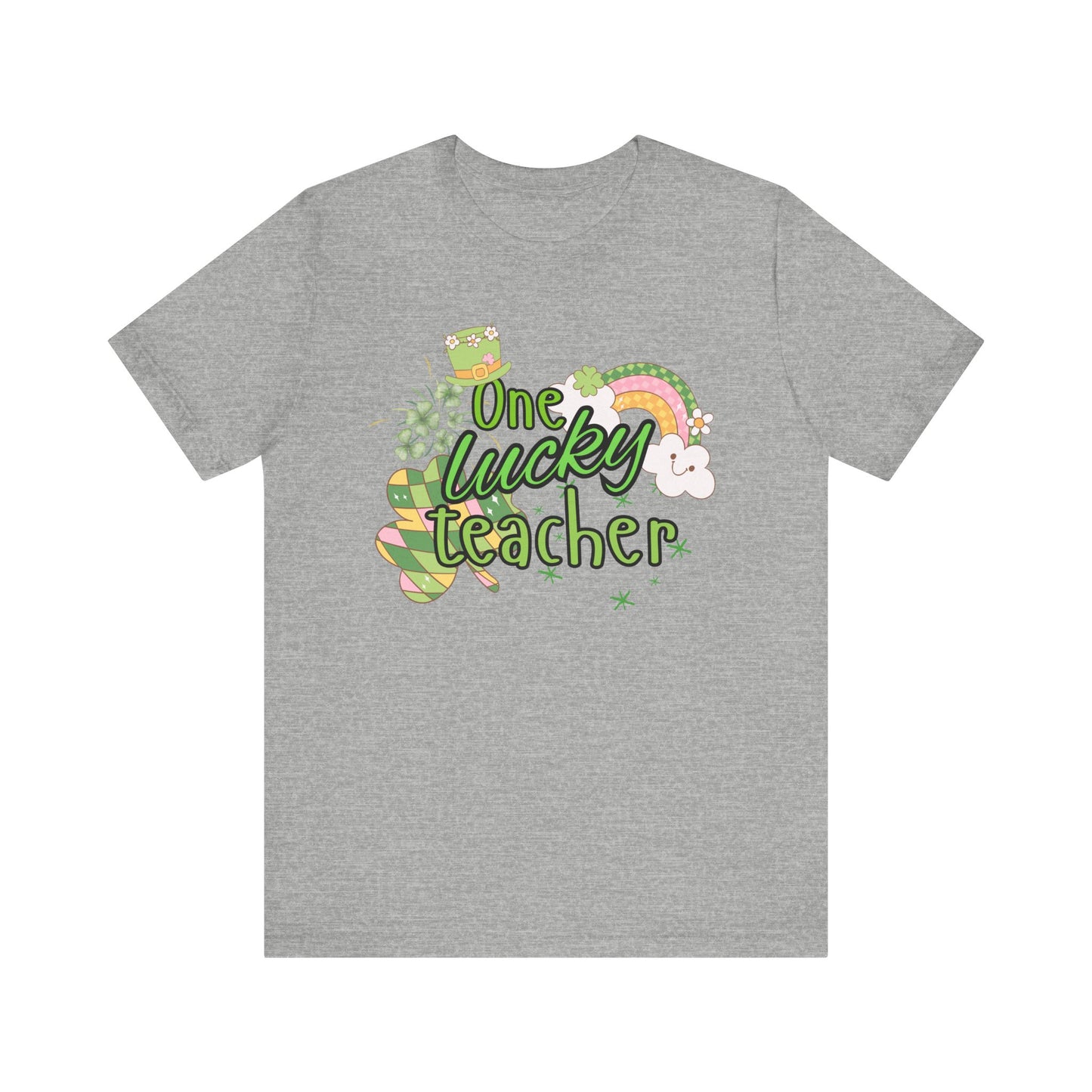 'One Lucky Teacher' Unisex Jersey Short Sleeve Tee