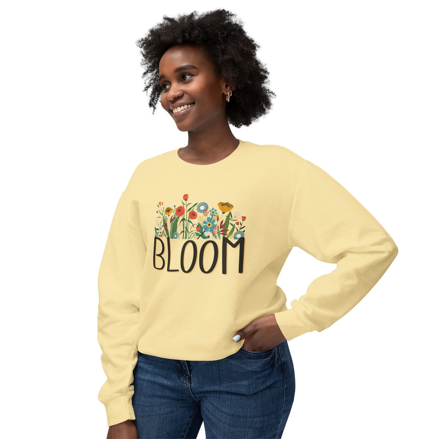 'Bloom' Unisex Lightweight Crewneck Sweatshirt