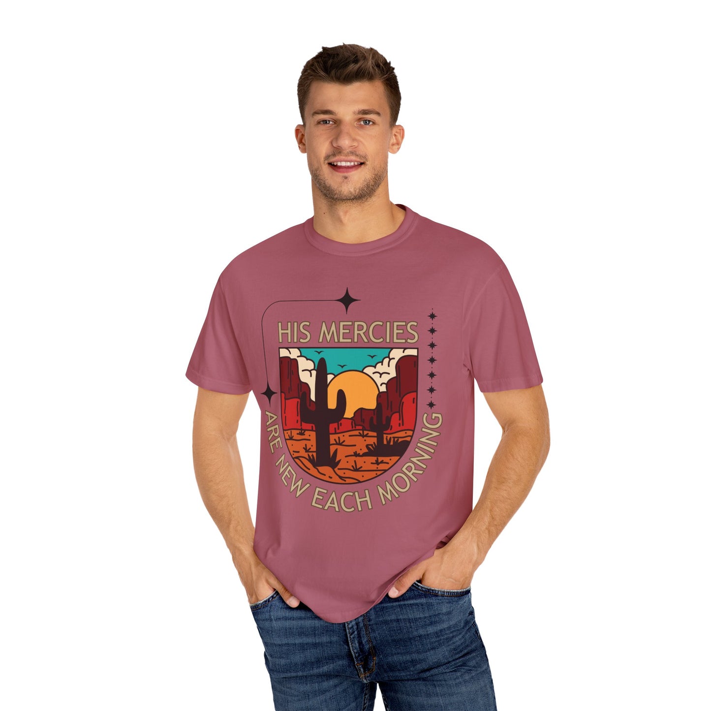 'His Mercies Are New Each Morning' Unisex Garment-Dyed T-shirt