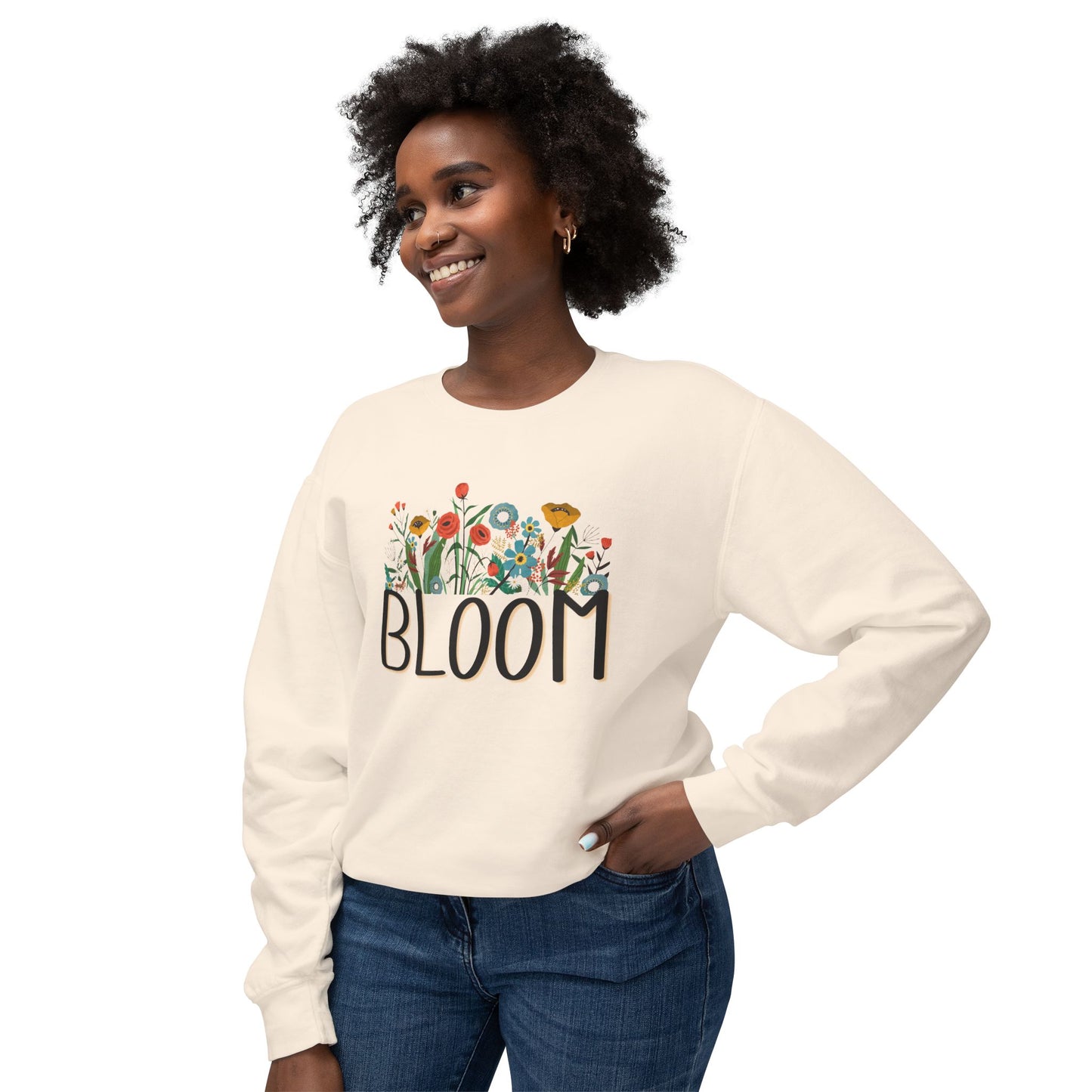 'Bloom' Unisex Lightweight Crewneck Sweatshirt